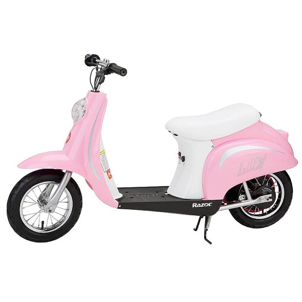 Razor Pocket Mod Miniature Euro 24V Electric Retro Scooter 2-Pack, Pink & White