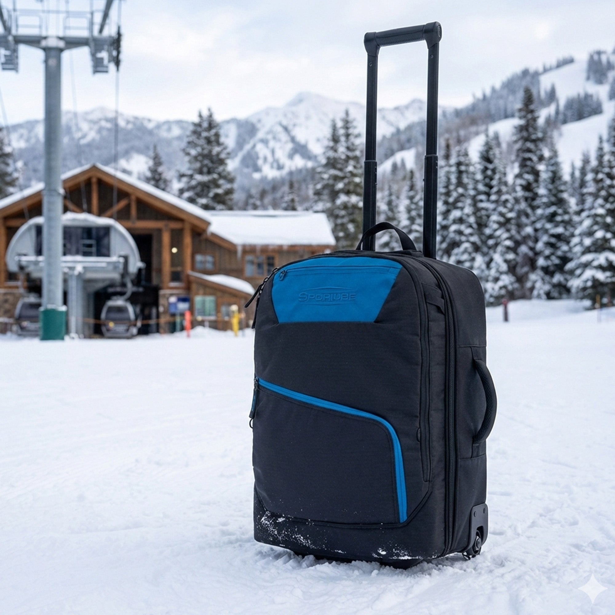 Sportube Cabin Cruiser Wheeled Carry-On Boot, Padded Bag Travel Gear, Azure - VMInnovations