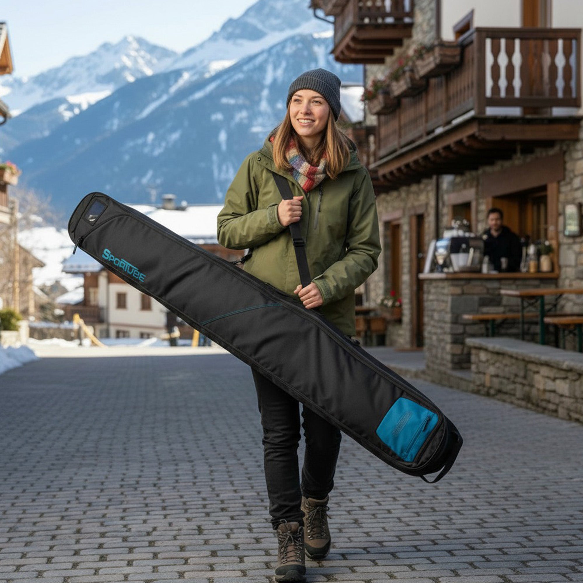 Sportube Wanderer Ski Sleeve Lightweight Bag with Full-Length Zipper Compartment - VMInnovations