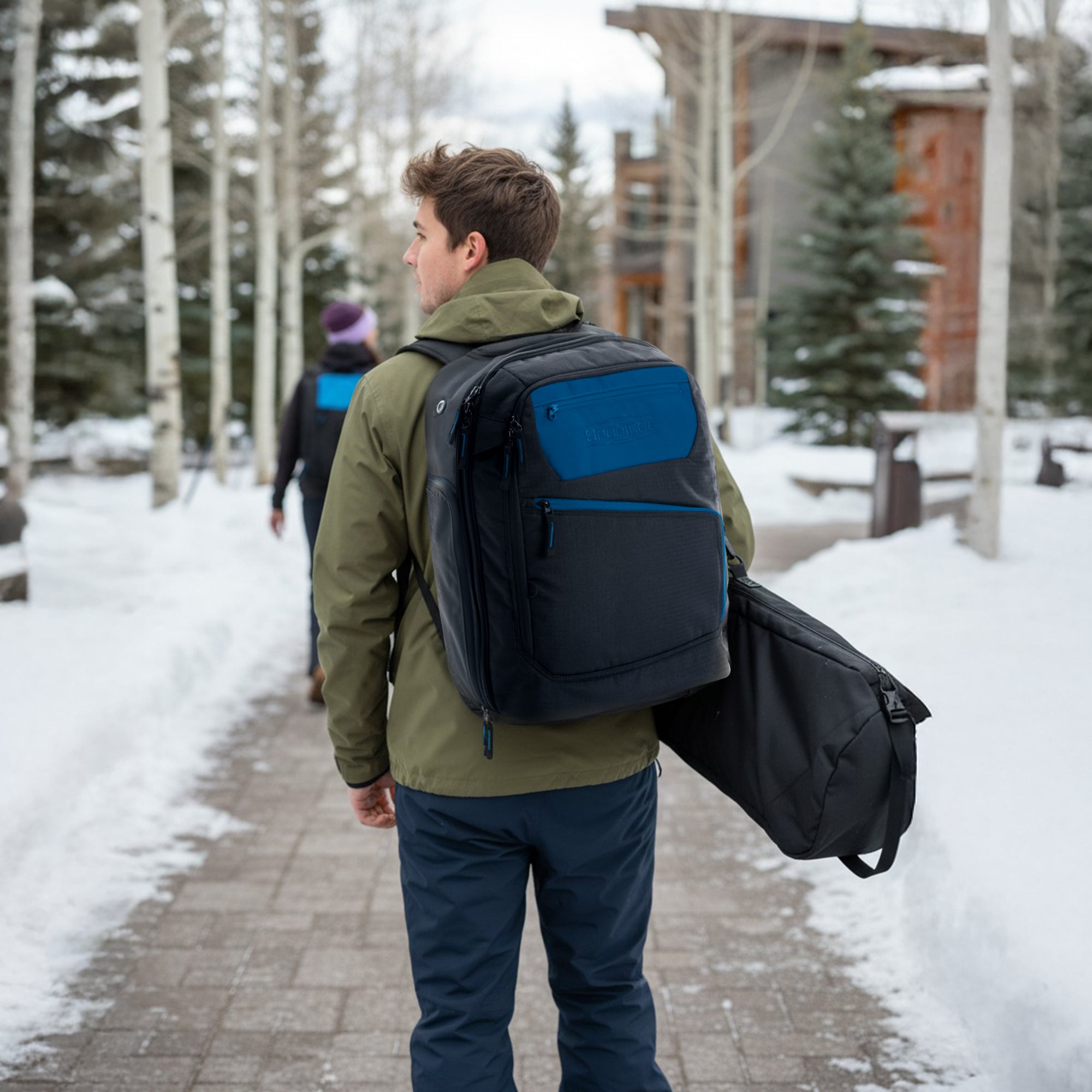 Sportube Overheader Boot and Gear Backpack, Carry-on Travel Bag, Azure - VMInnovations