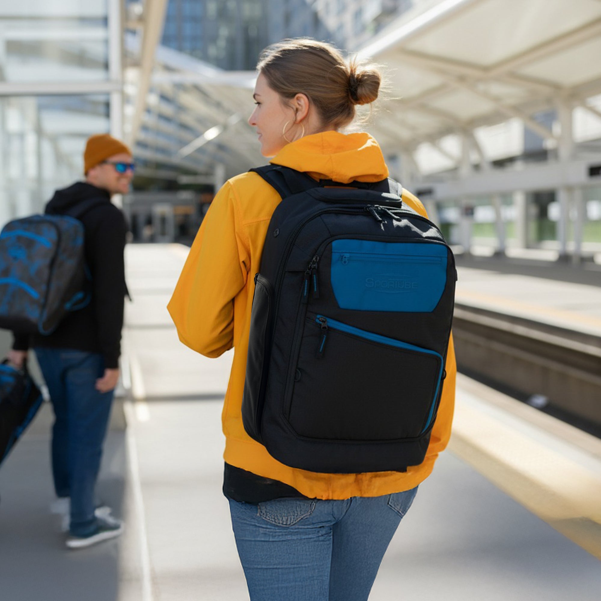 Sportube Overheader Boot and Gear Backpack, Carry-on Travel Bag, Azure - VMInnovations