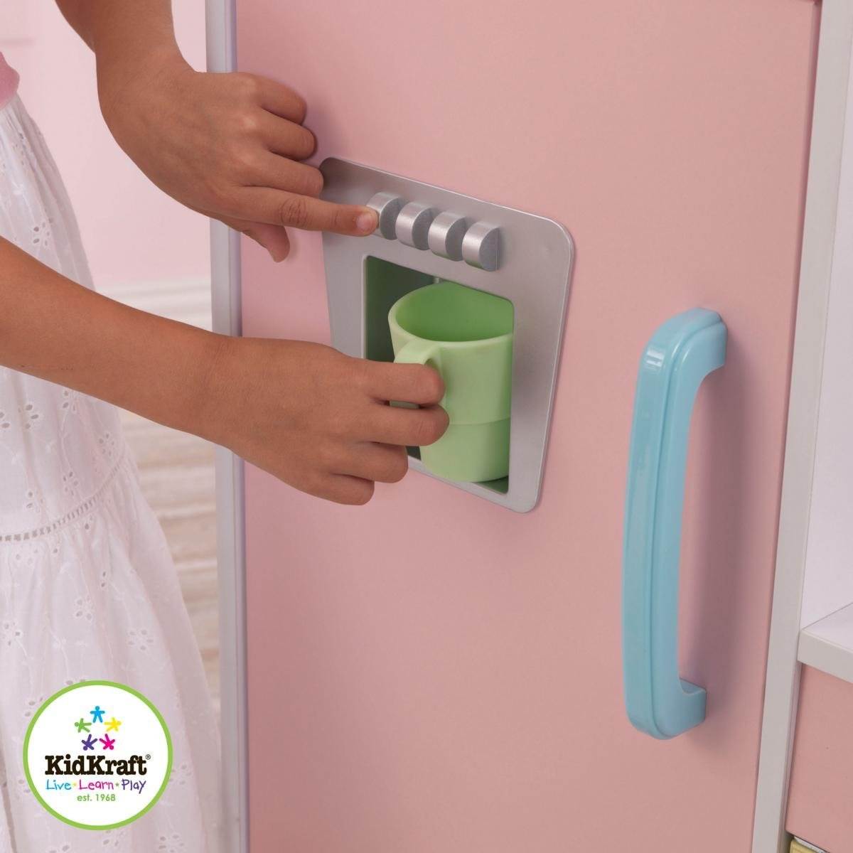 KidKraft Deluxe Pastel Children Pretend Play Kids Wood Kitchen |53336 - Open Box
