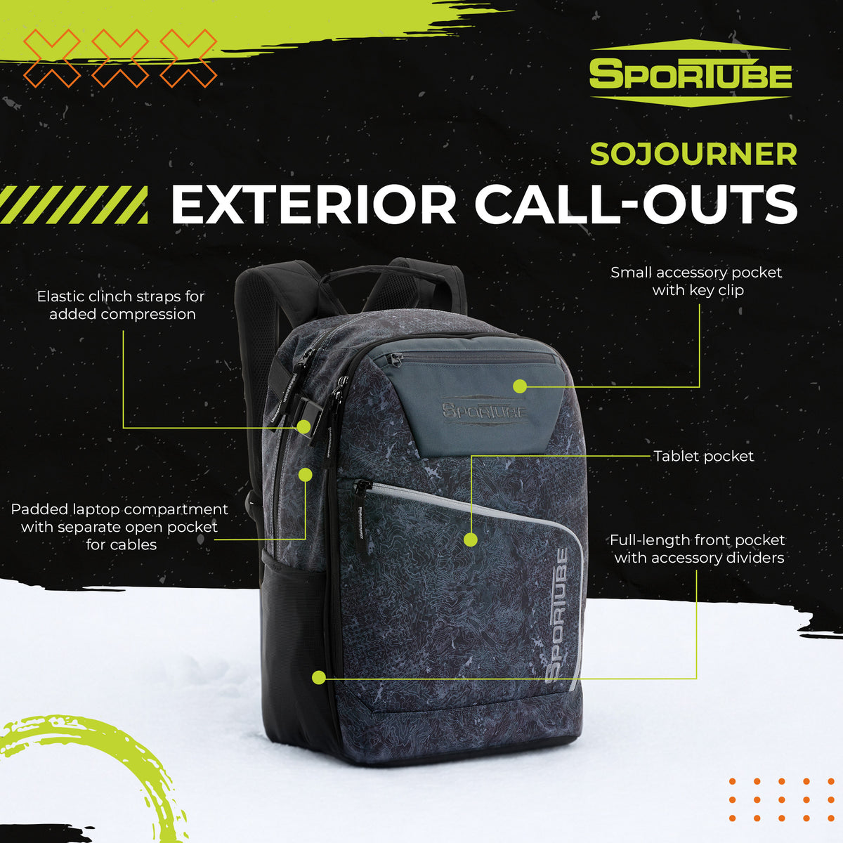 Sportube Sojourner Travel Backpack, 30L Durable Gear Bag for Ski & Adventure - VMInnovations