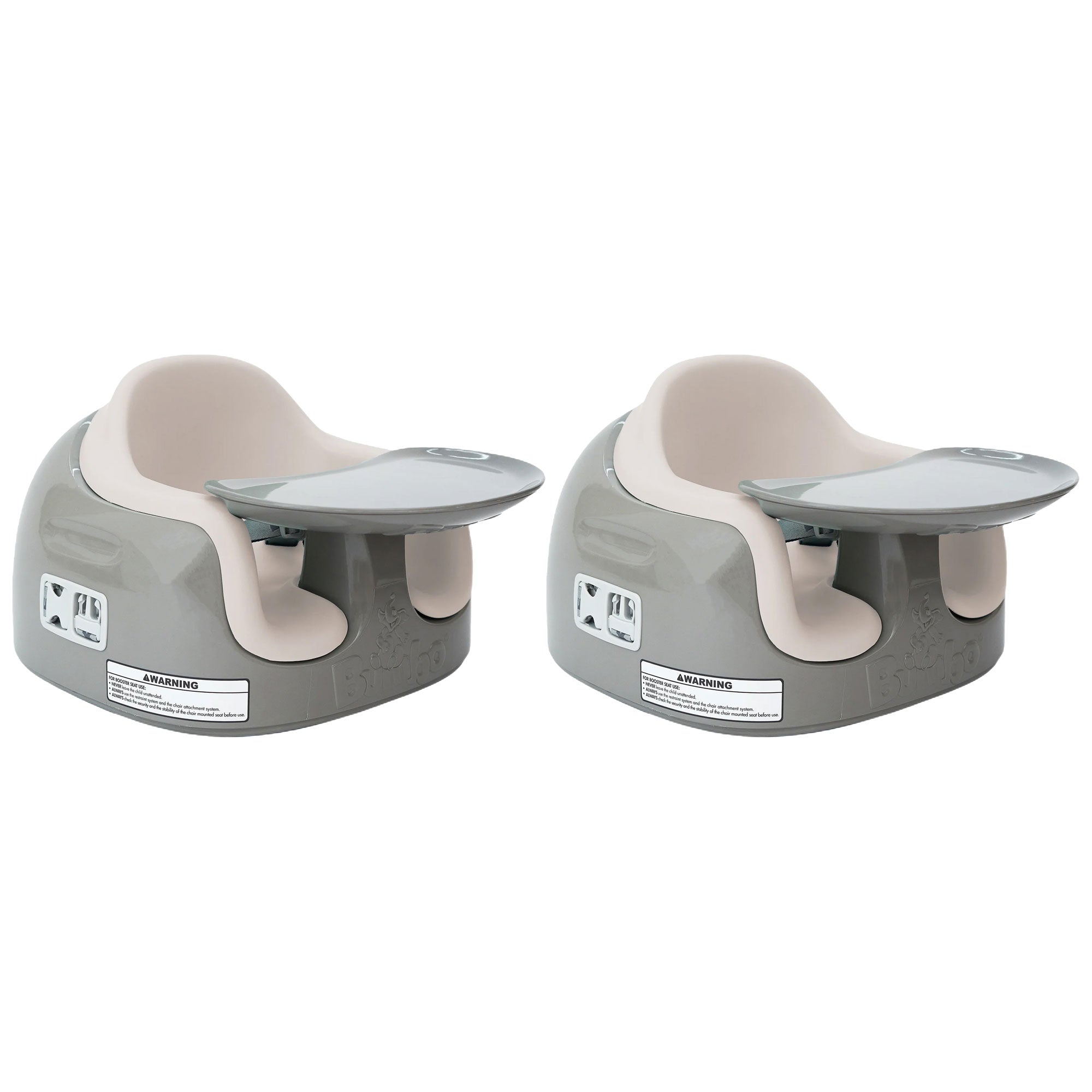 Bumbo Toddler 3-in-1 Booster High Chair and Tray, Breige/White Sand, 2 Pack - VMInnovations