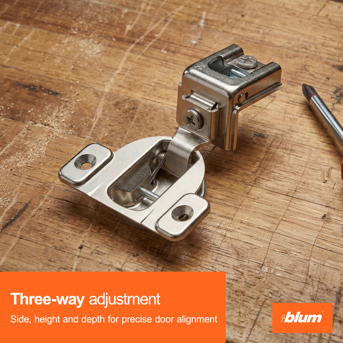 Blum COMPACT, 1-1/4" Opening Angle, Concealed Hinges for Cabinets (Open Box)