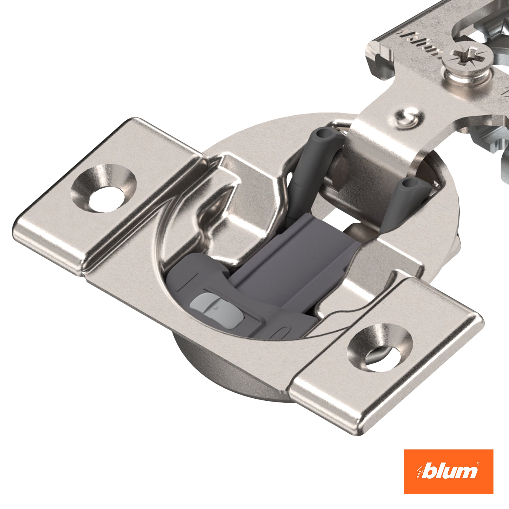 Blum COMPACT BLUMOTION Hinge (3 Kits), 1/2" Overlay, 105° Opening Angle, Steel, Integrated Soft-Close Hinges for Face Frame Cabinets