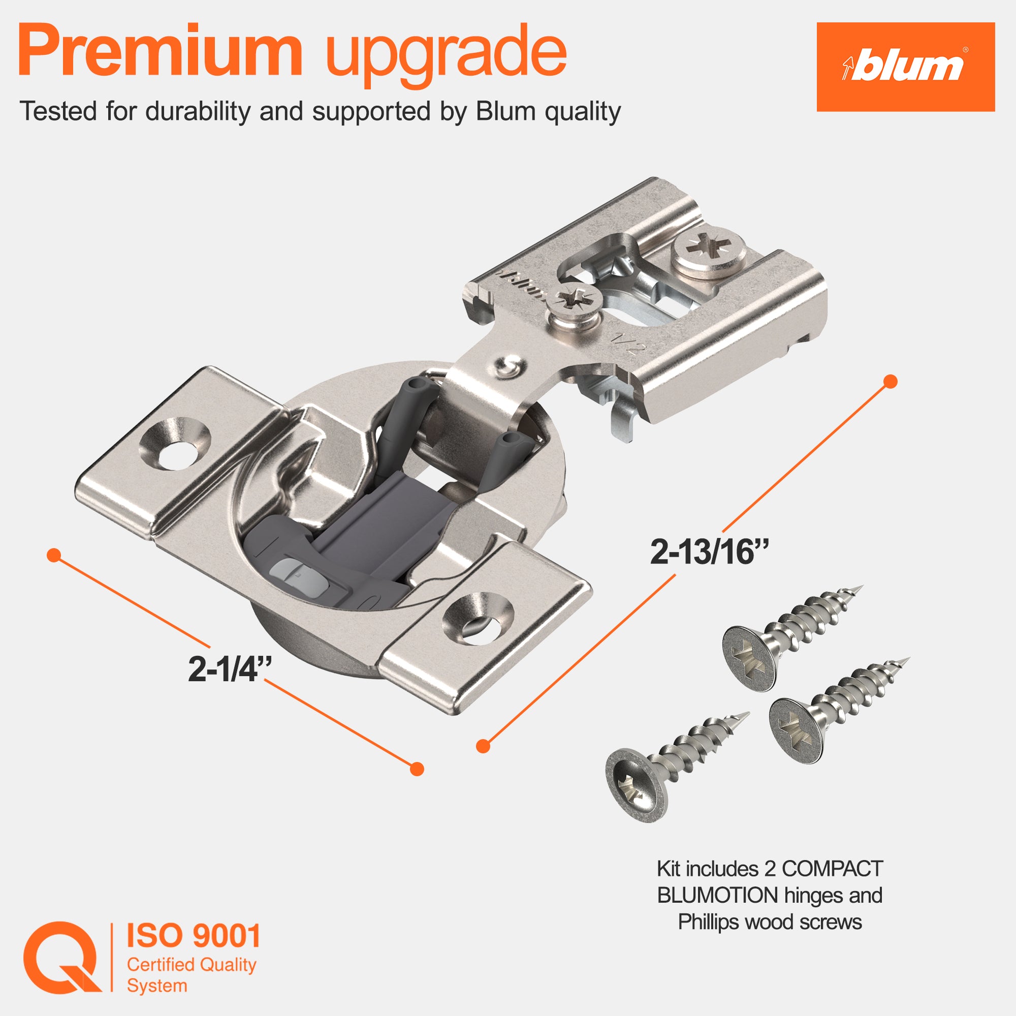 Blum COMPACT BLUMOTION Hinge (1 Kit), Soft-Close Hinges for Cabinets (Used) - VMInnovations