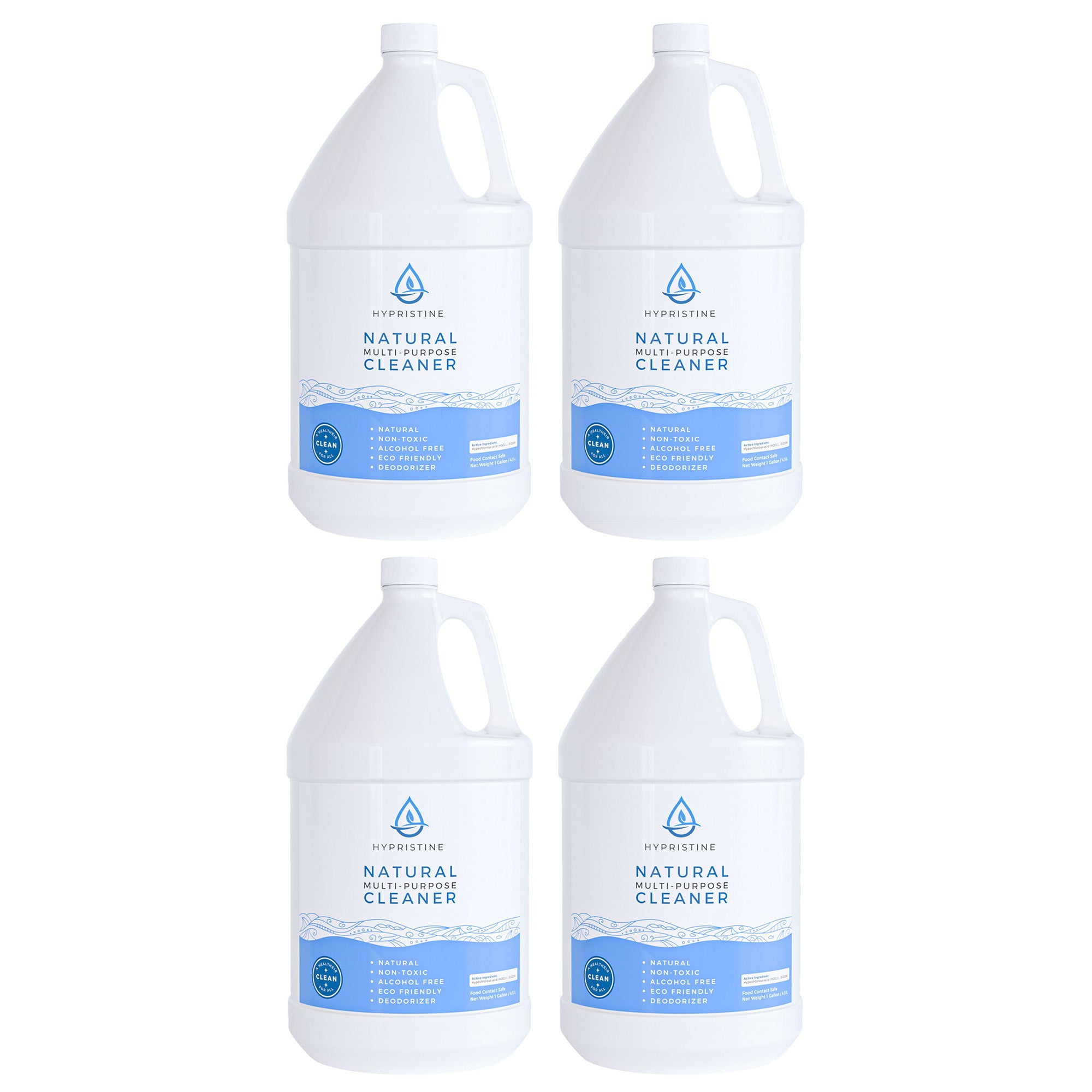 Hypristine Natural Multipurpose Surface Cleaner, 128 fluid Ounce Bottle, 4 Pack - VMInnovations