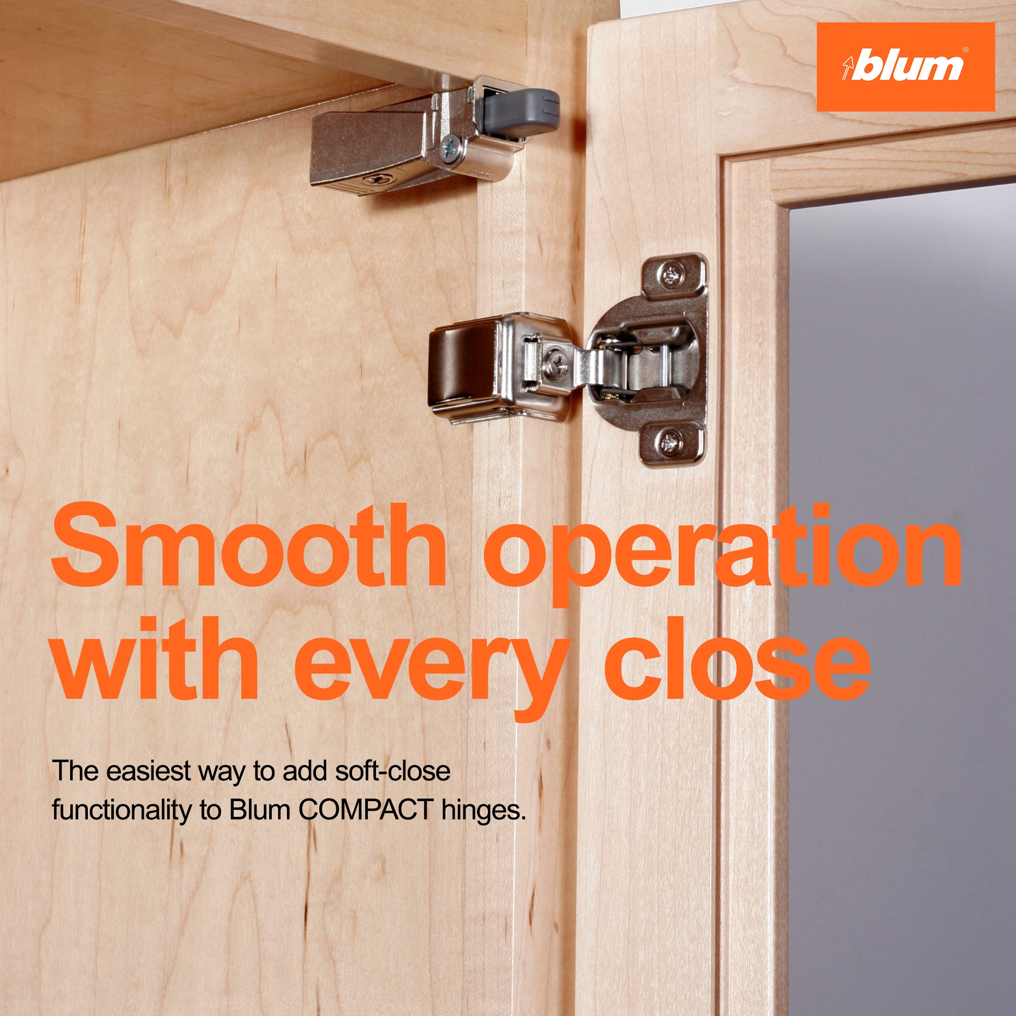 Blum BLUMOTION for Doors (1 Kit), Soft-Close Adapter for Hinges (Open Box)