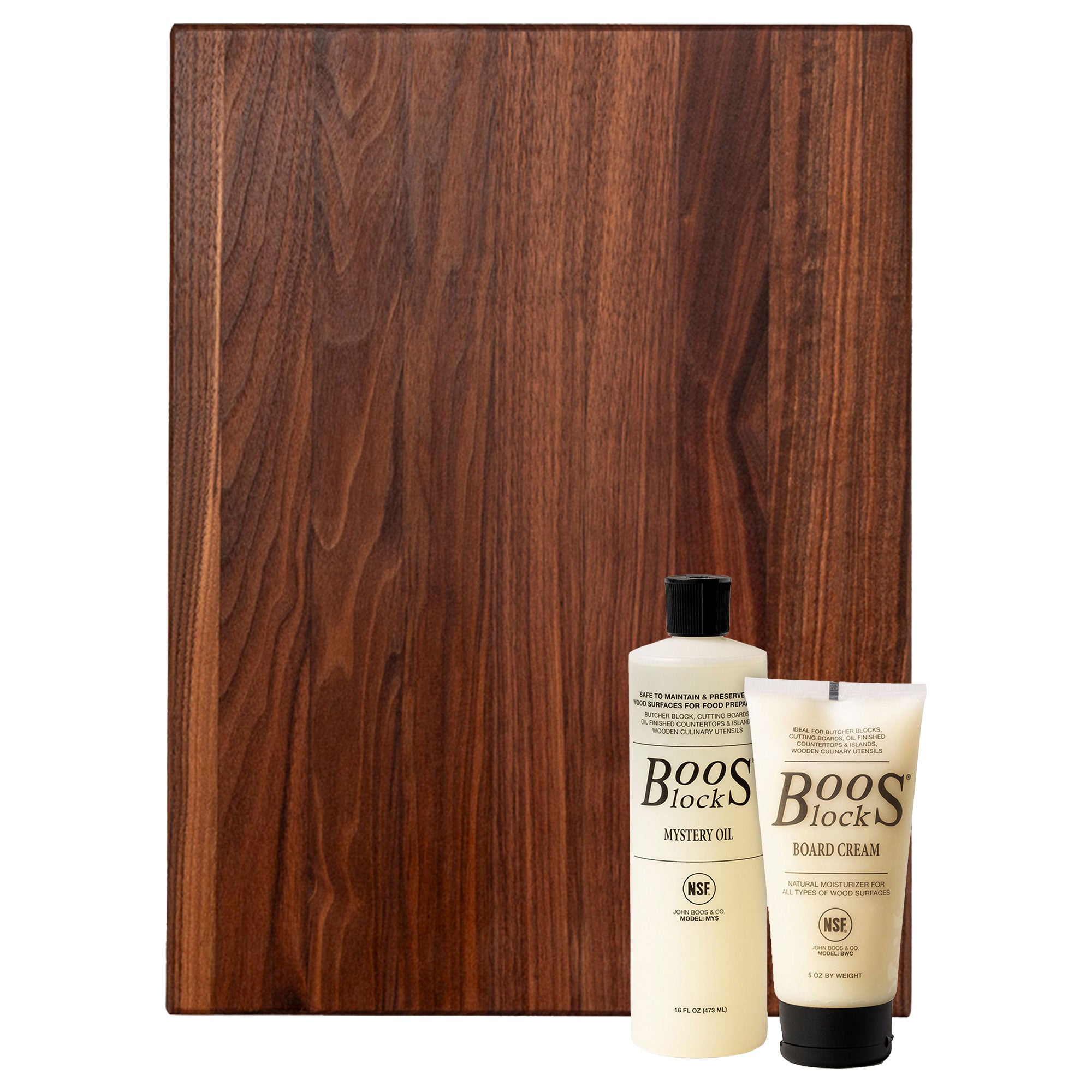 John Boos Walnut Wood, Reversible Cutting Board & Mystery Oil and Moisture Cream - VMInnovations