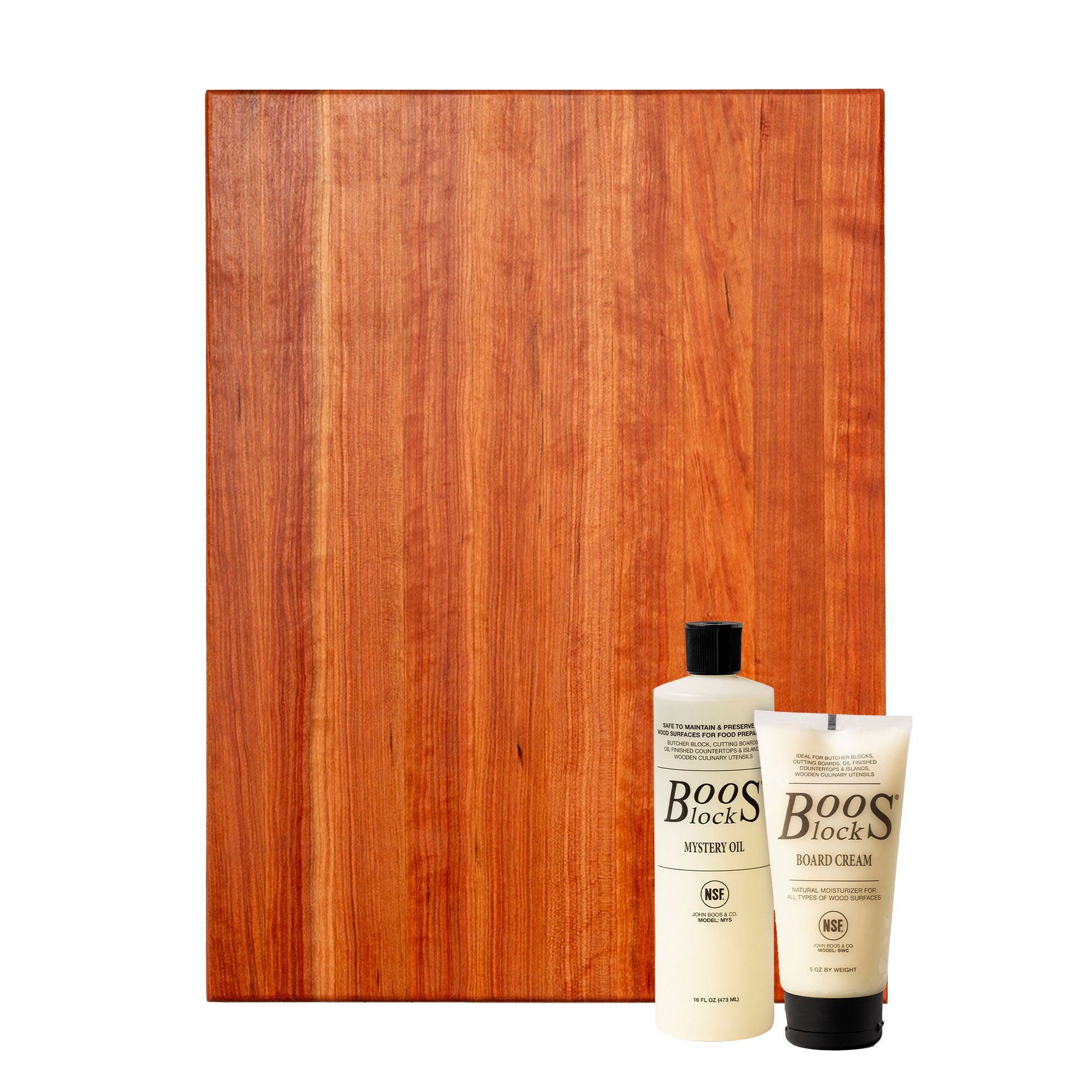 John Boos Cherry Wood Reversible Cutting Board & Mystery Oil and Moisture Cream - VMInnovations