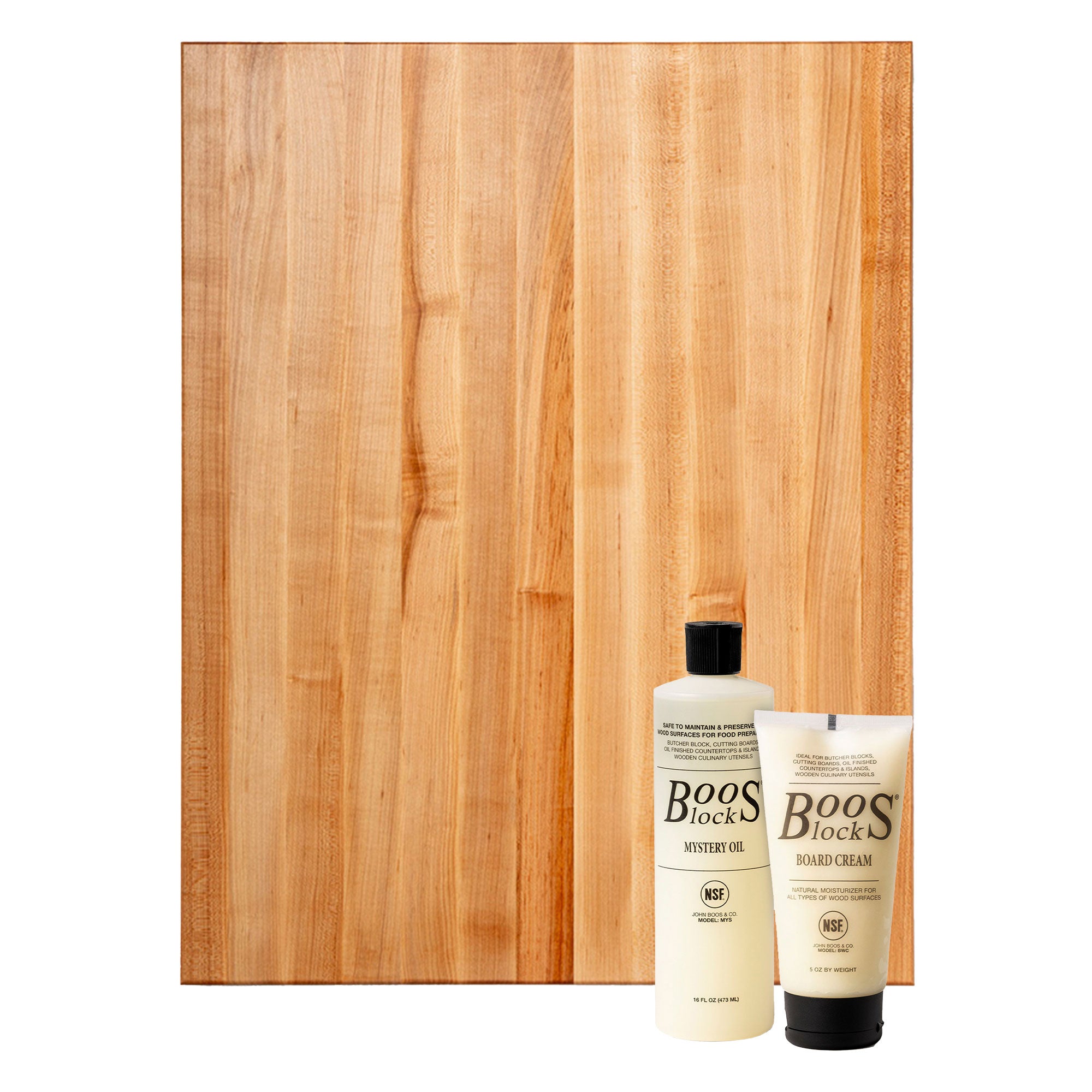 John Boos Maple Wood Reversible Cutting Board & Mystery Oil and Moisture Cream - VMInnovations