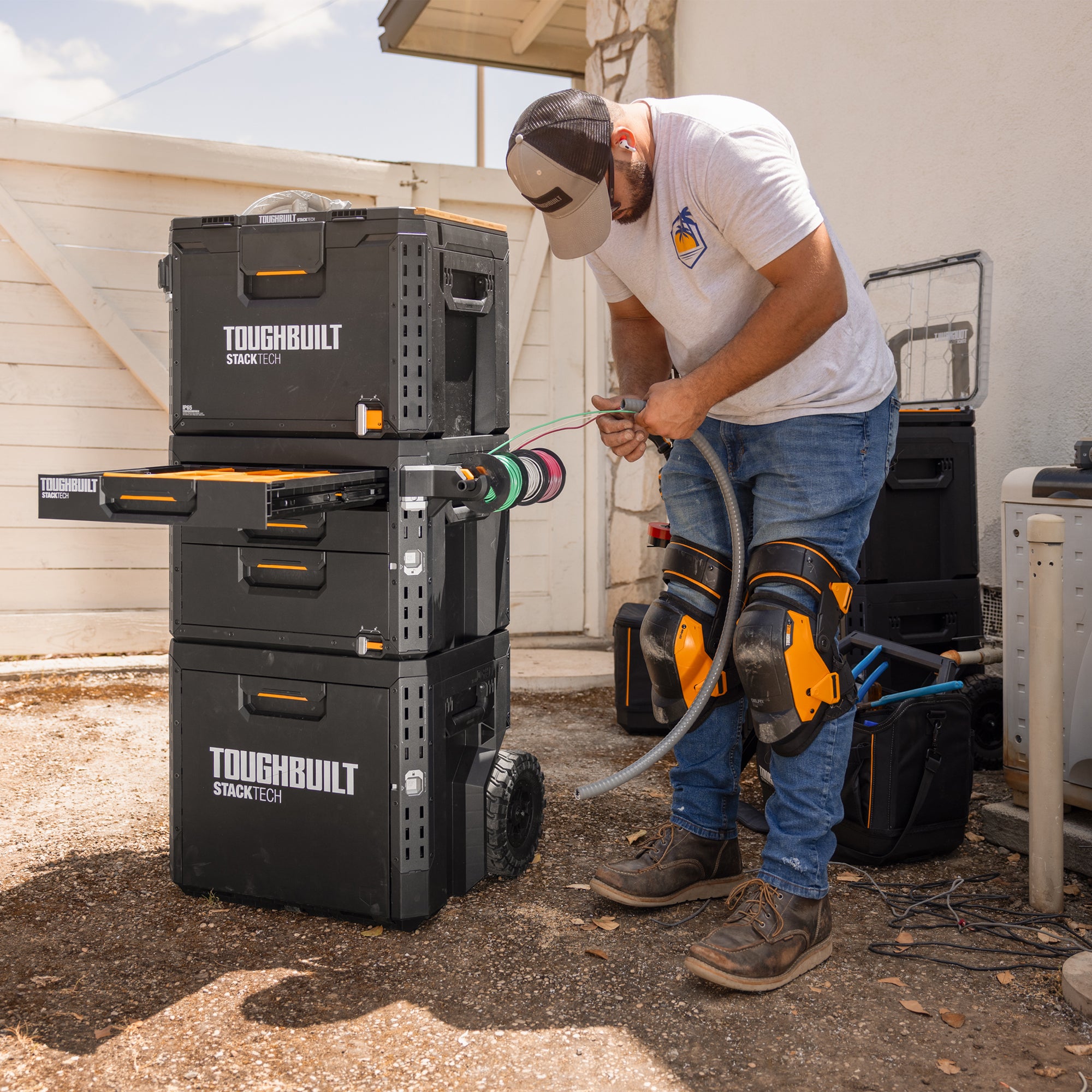 ToughBuilt StackTechRolling Locking Box, Tool Storage & Gear Organizer(Open Box) - VMInnovations