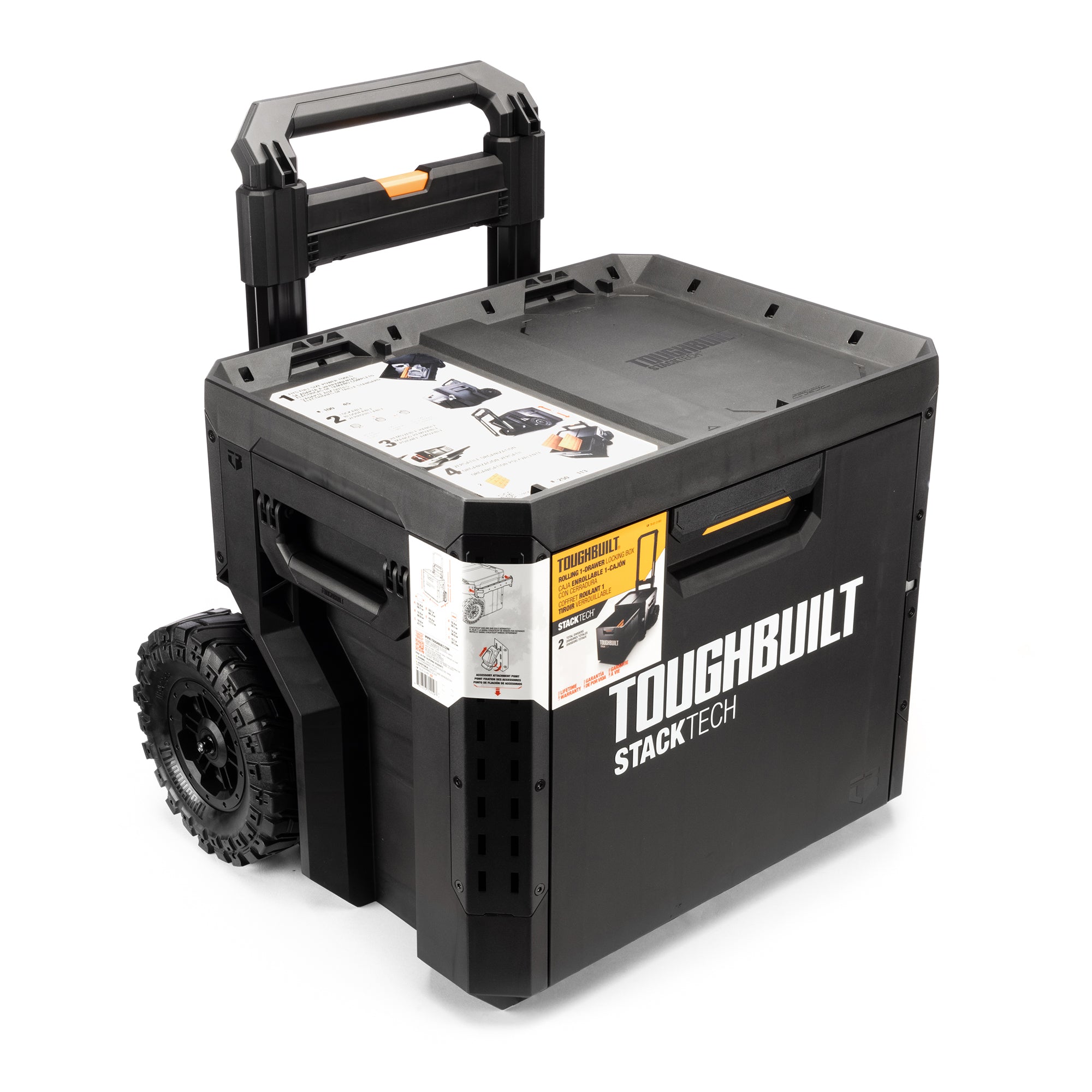 ToughBuilt StackTechRolling Locking Box, Tool Storage & Gear Organizer(Open Box)