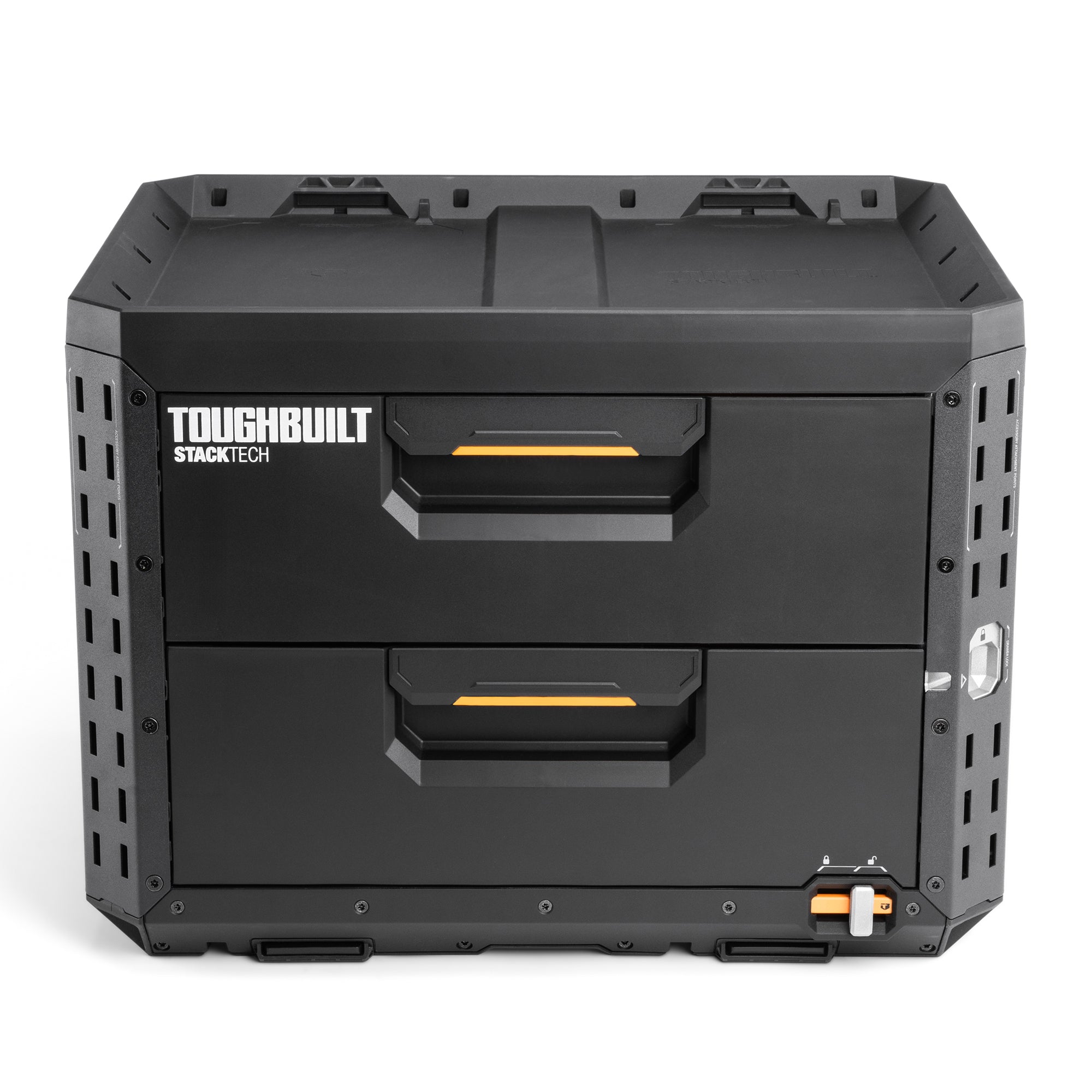 ToughBuilt StackTech 2-Drawer Locking Box, Plastic Storage Tool & Gear Organizer - VMInnovations