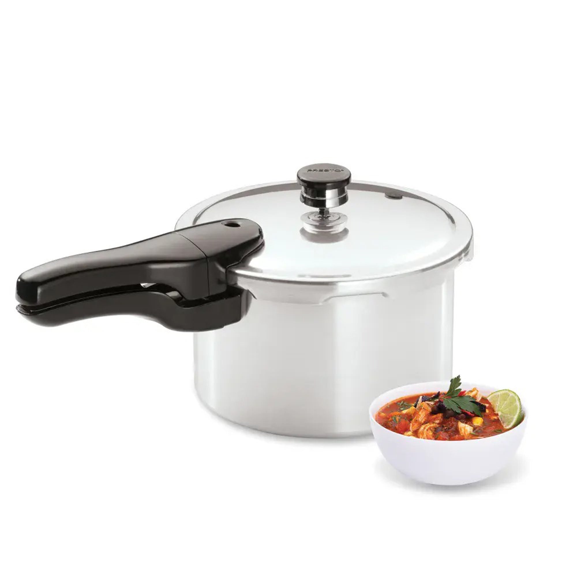 Presto 4-Quart Aluminum Pressure Cooker, Stove Top Fast Cooking Pot with Rack - VMInnovations