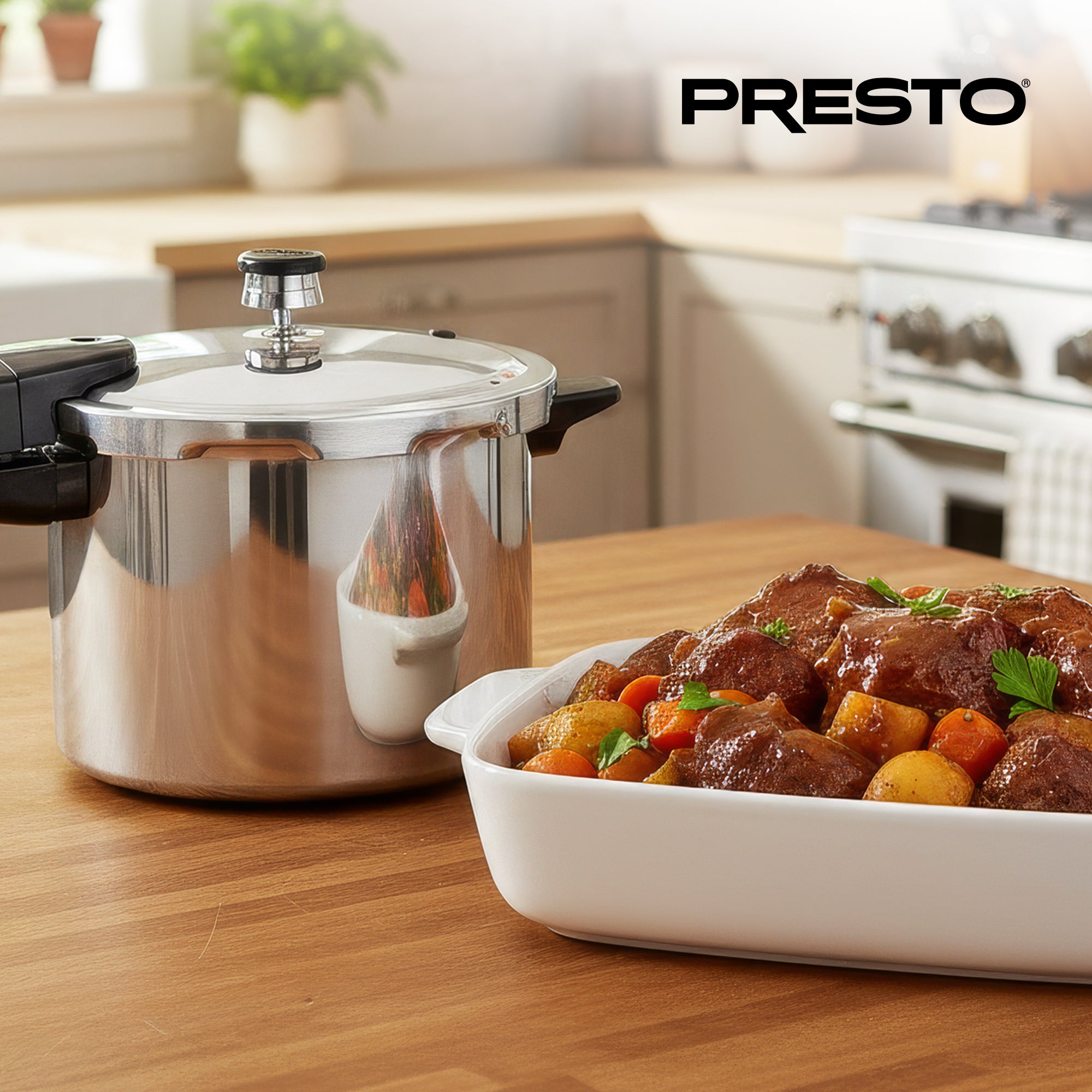 Presto 6 Quart Aluminum Pressure Cooker, Regulator & Cover Lock (Open Box) - VMInnovations