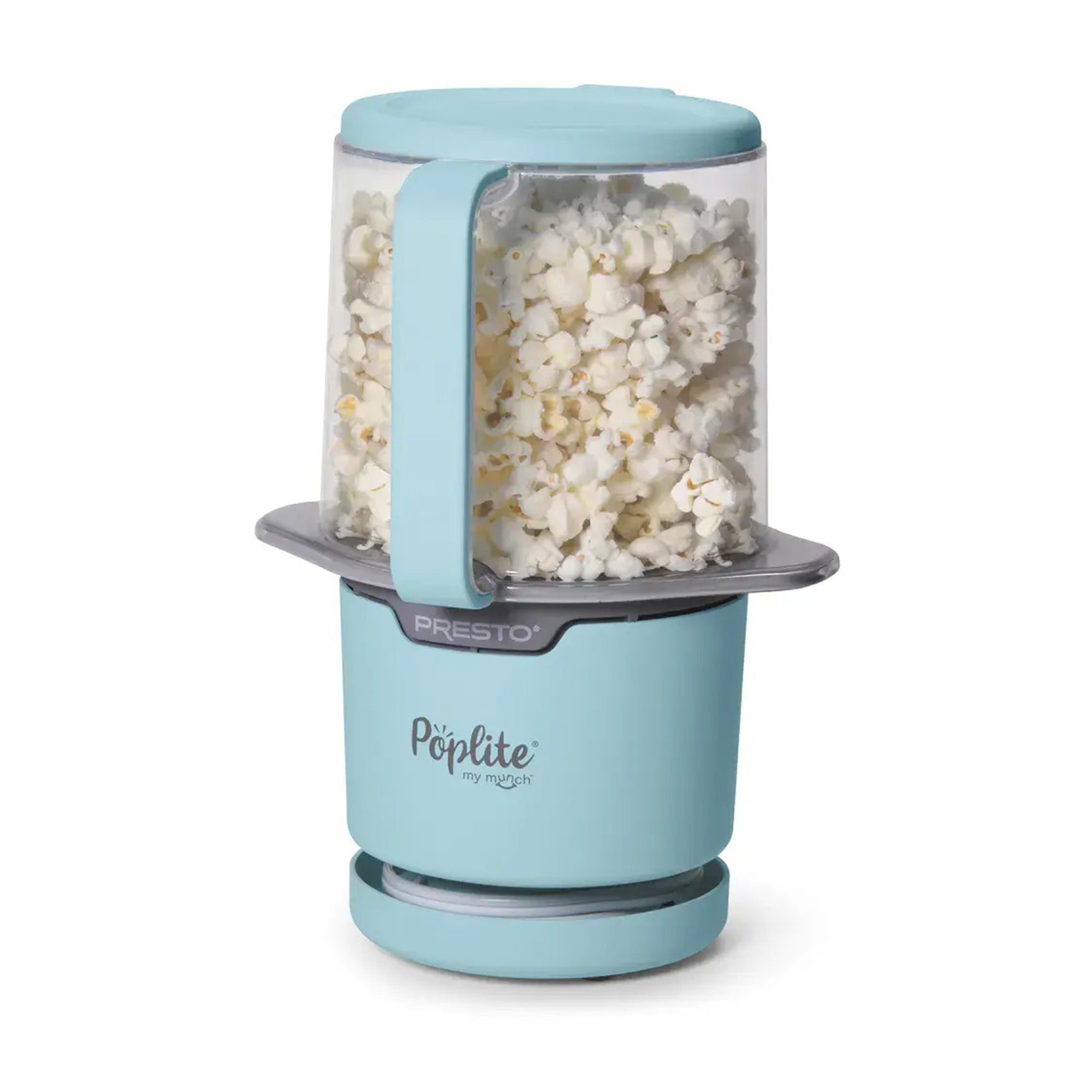 Presto PopLite Hot Air Corn Popper, Natural Quick Popcorn Maker, 8 Cups, Aqua - VMInnovations