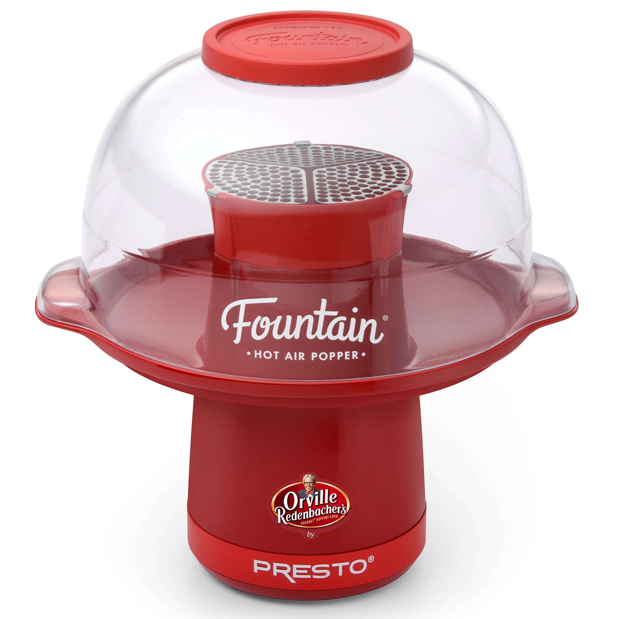 Presto Orville Redenbacher's Fountain Hot Air Popper, Popcorn Maker, 20 Cup, Red - VMInnovations