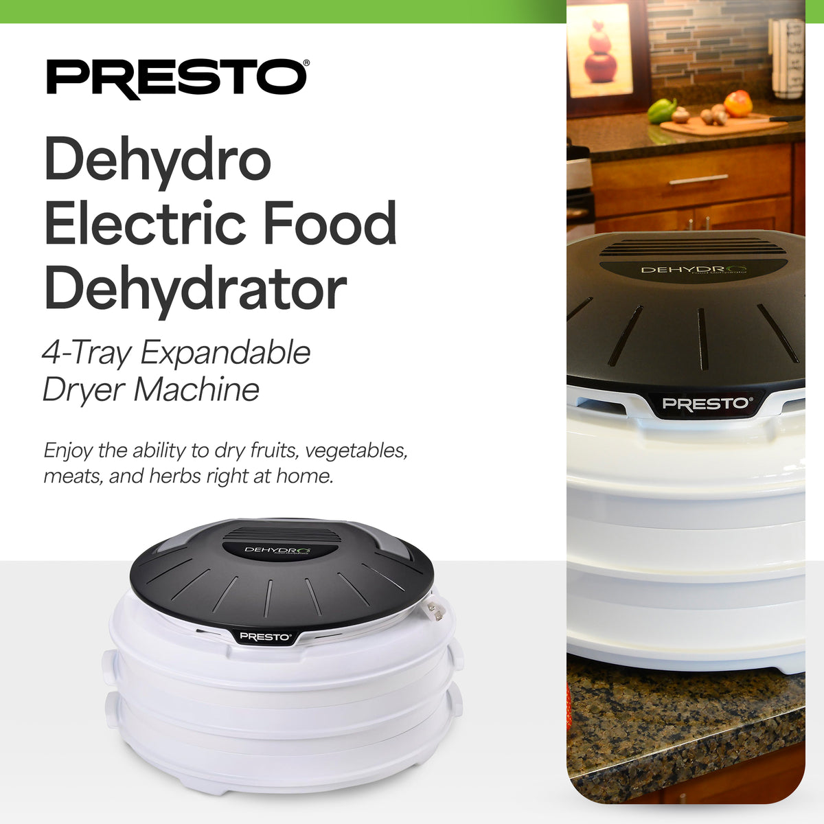 Presto Dehydro Electric Food Dehydrator, Expandable Dryer Machine(Open Box)