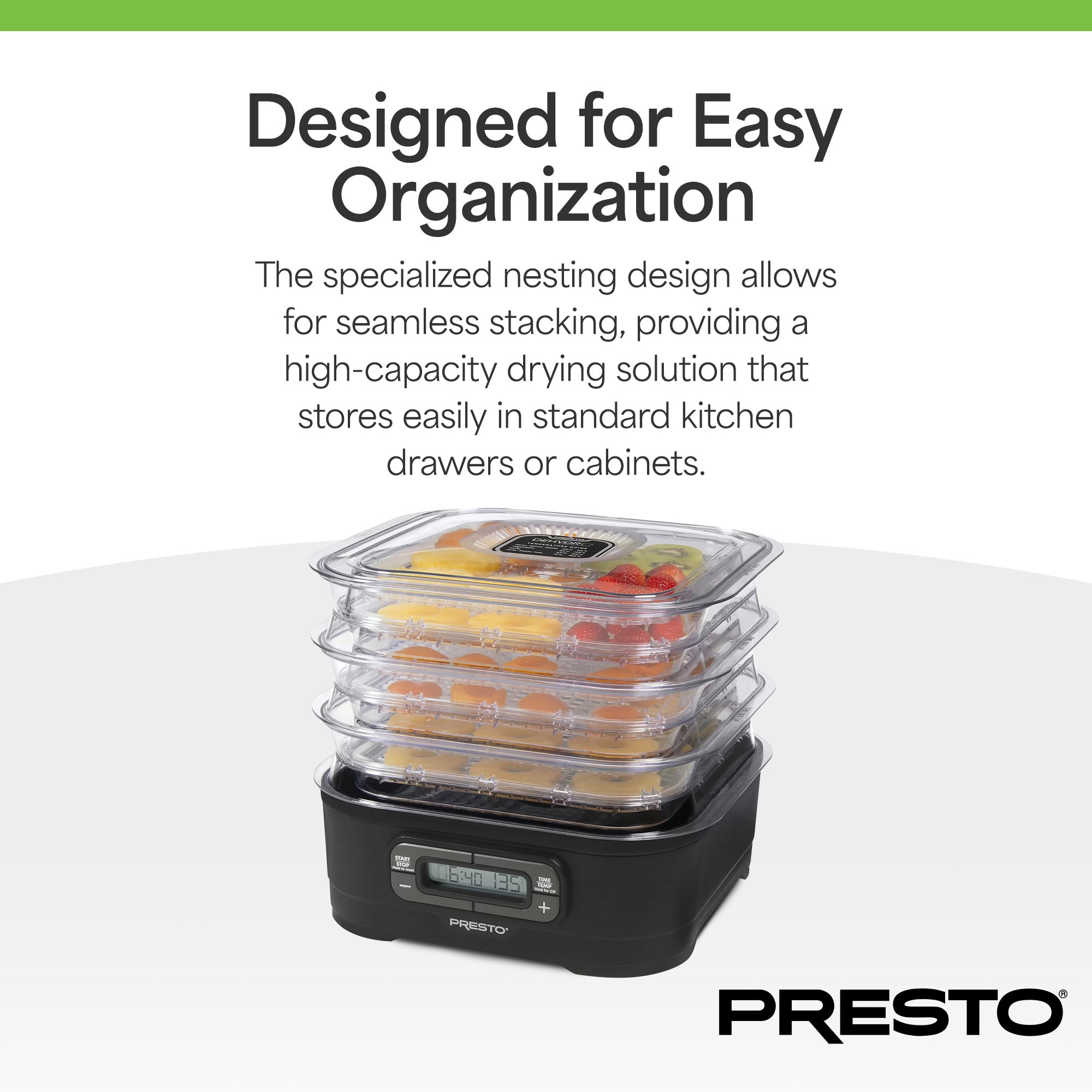 Presto Square Add-on Nesting Trays for Select Dehydro Food Dehydrators, Set of 2 - VMInnovations