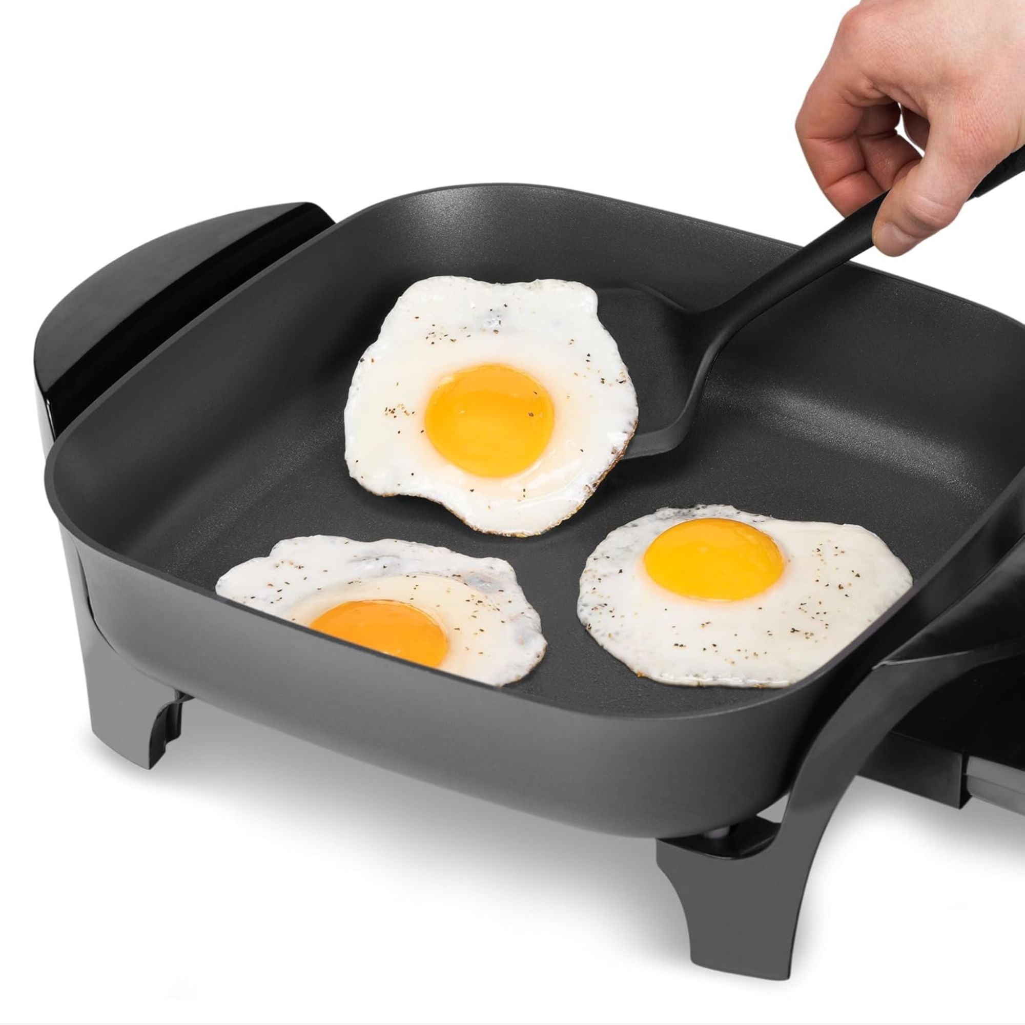 Presto 11-Inch Electric Skillet with Glass Lid, Ceramic Nonstick Multi-Use Pan - VMInnovations
