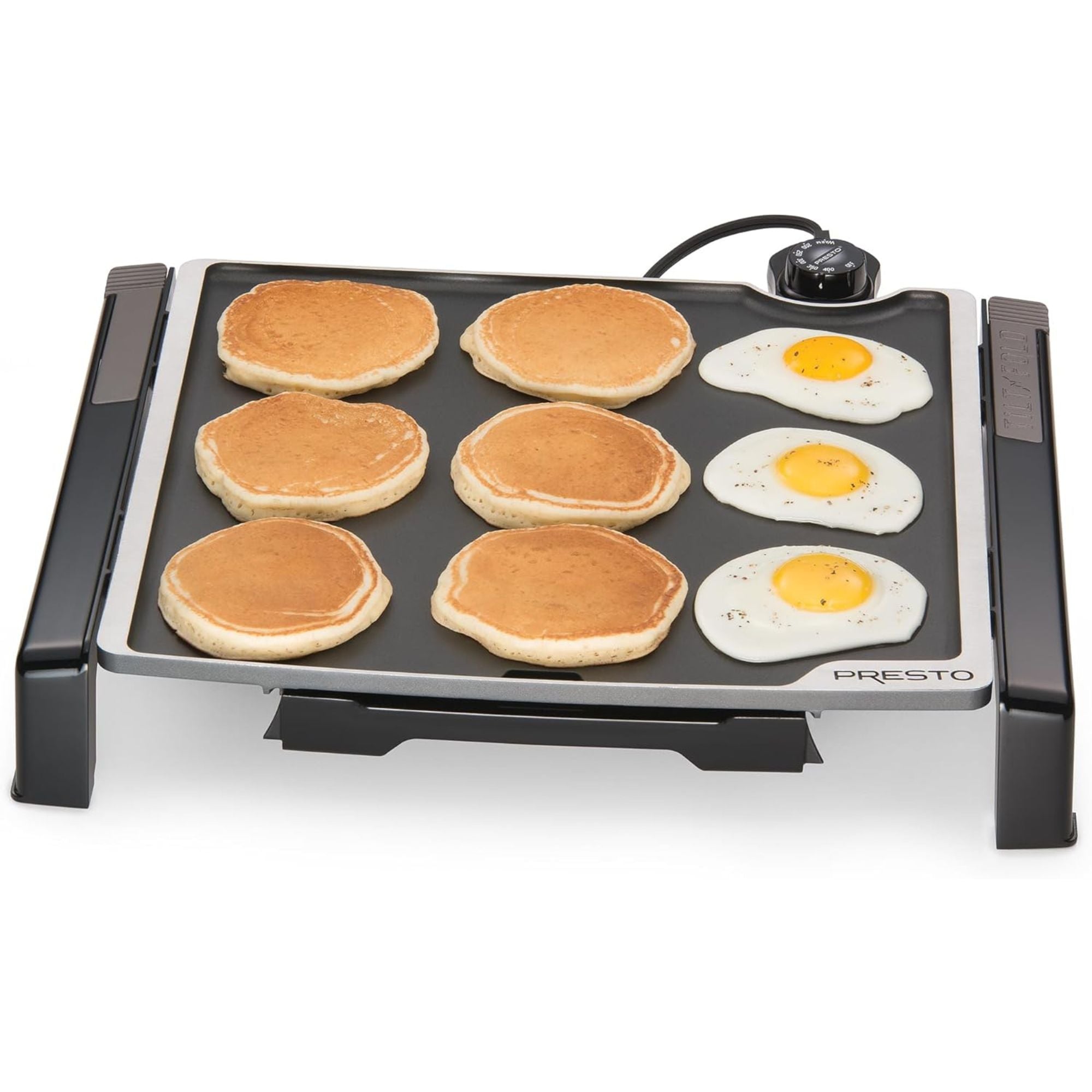 Presto 15-Inch Electric Tilt-n-Fold Griddle, Nonstick Flat Top Grill, Black