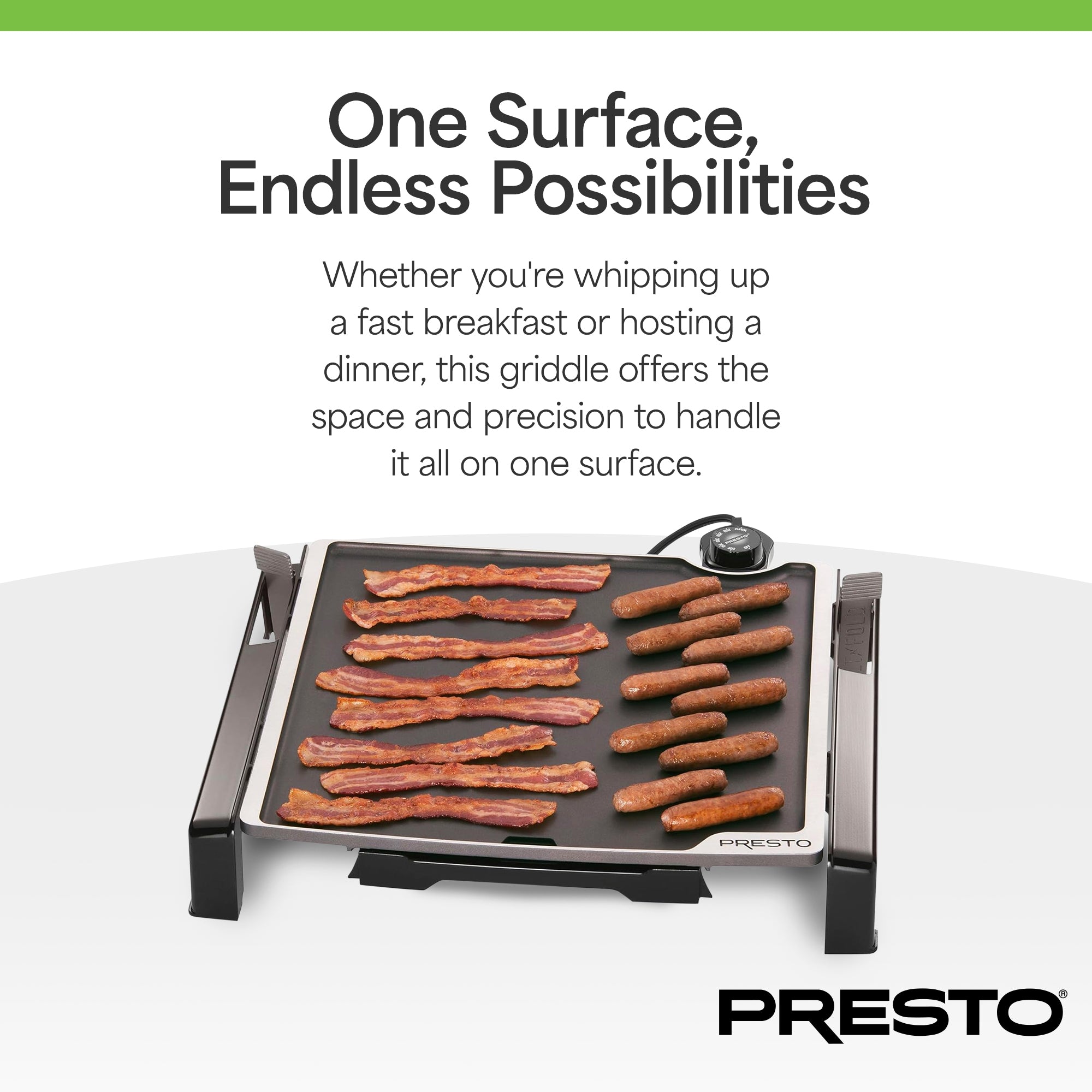 Presto 15-Inch Electric Tilt-n-Fold Griddle, Nonstick Flat Top Grill, Black