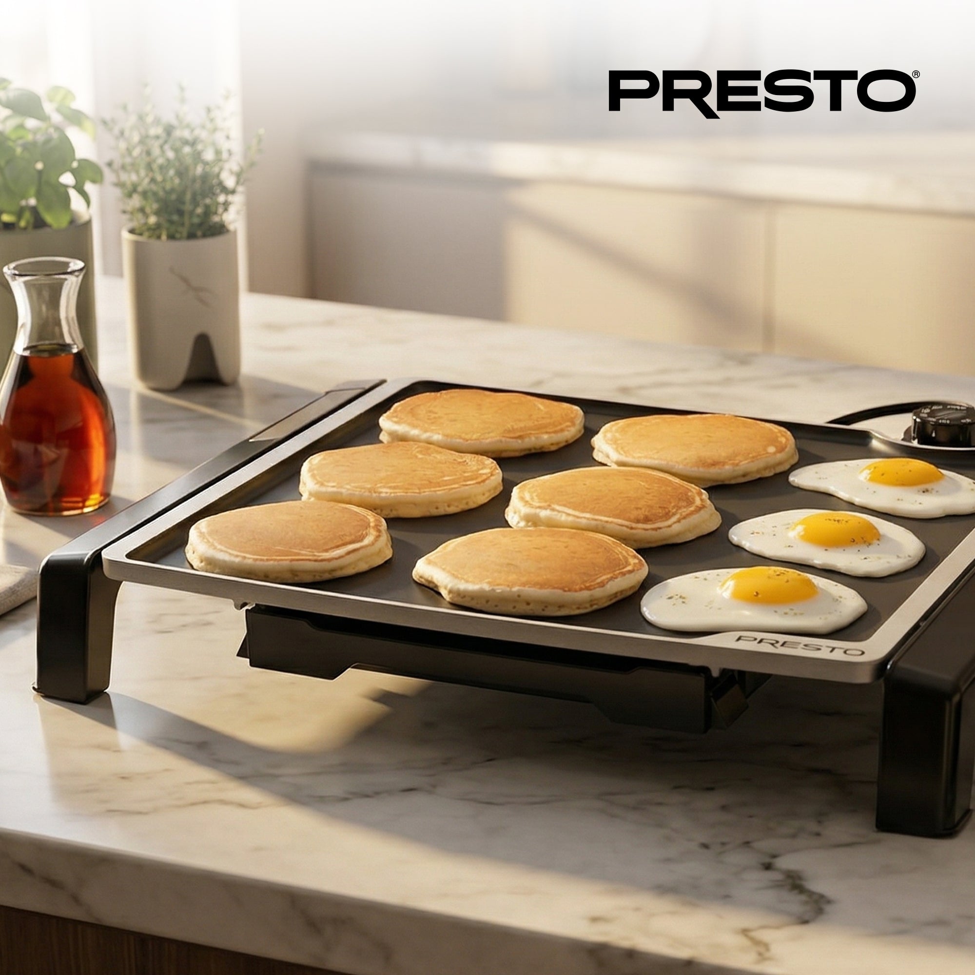 Presto 15-Inch Electric Tilt-n-Fold Griddle, Nonstick Flat Top Grill, Black