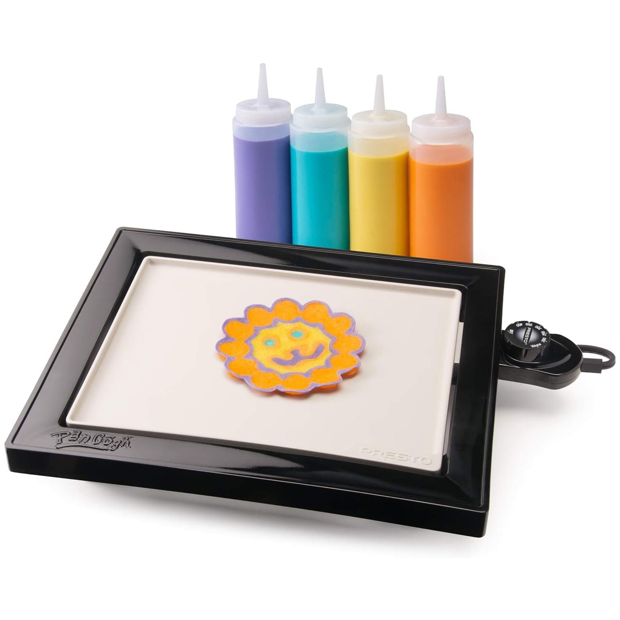 Presto PanGogh Electric Griddle w/ Batter Bottles & Template, Nonstick Flat Top - VMInnovations