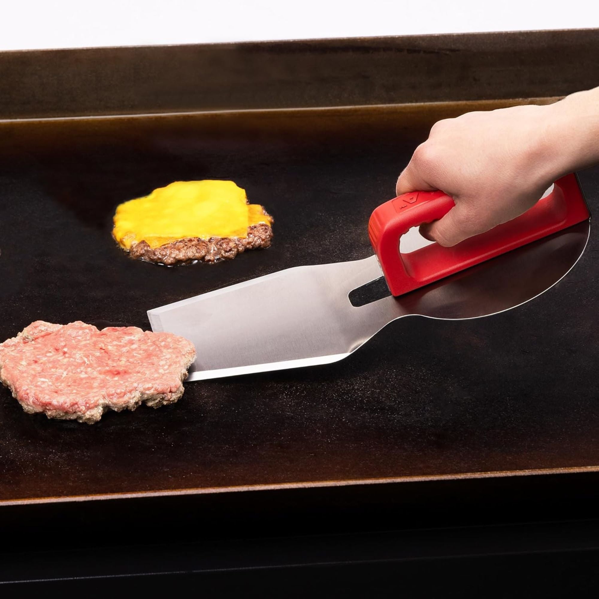 Presto Smashula Burger Press and Spatula, Stainless Steel 4 In 1 Grill Tool