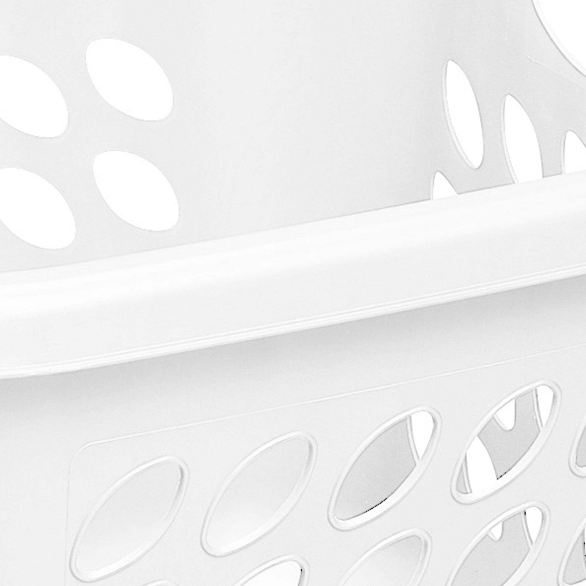 Sterilite Square Laundry Basket, 1.5 BushelHamper with Handles, White, 12 Pack - VMInnovations