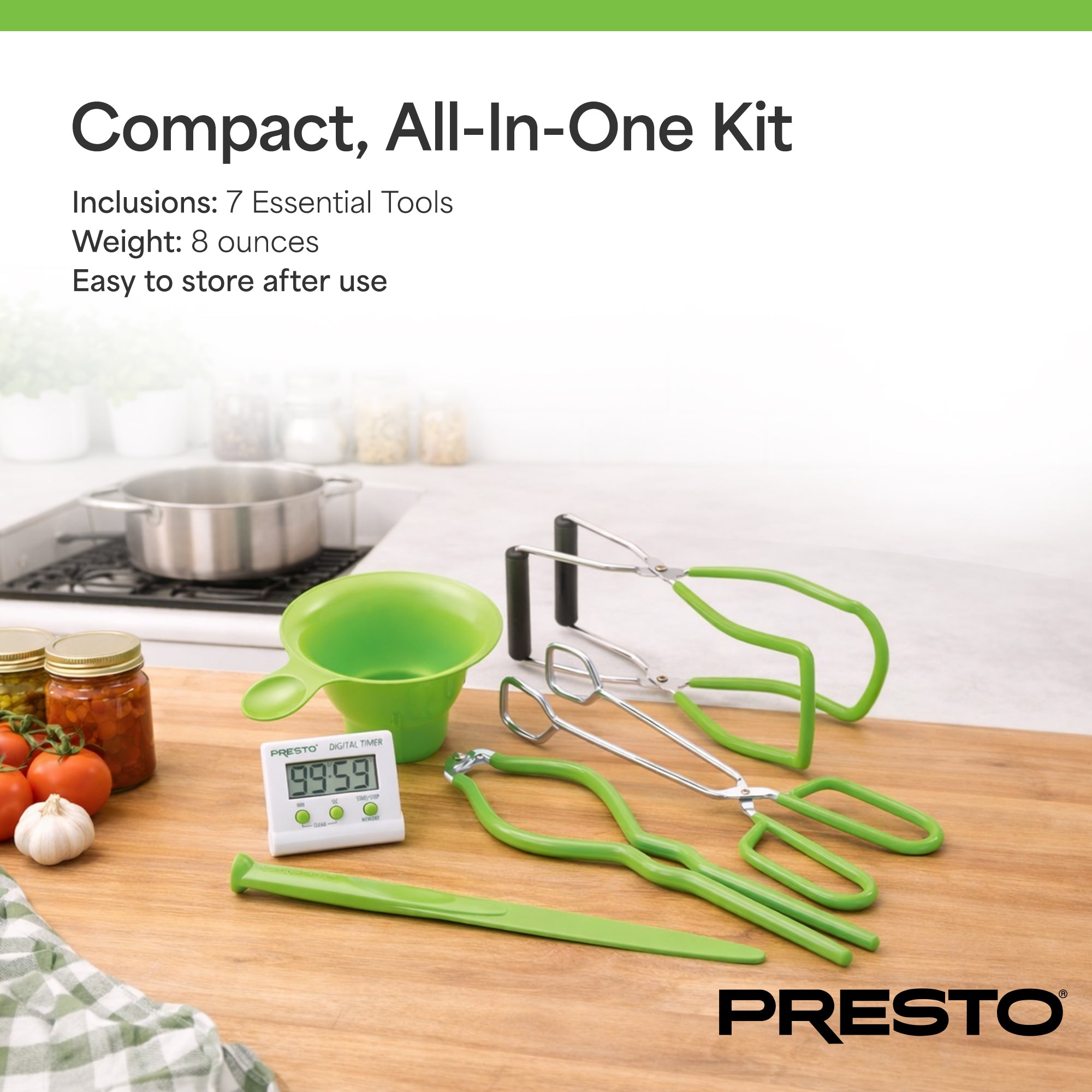 Presto 7 Function Canning Kit, Canner Tools for Pickling and Pressure Canning