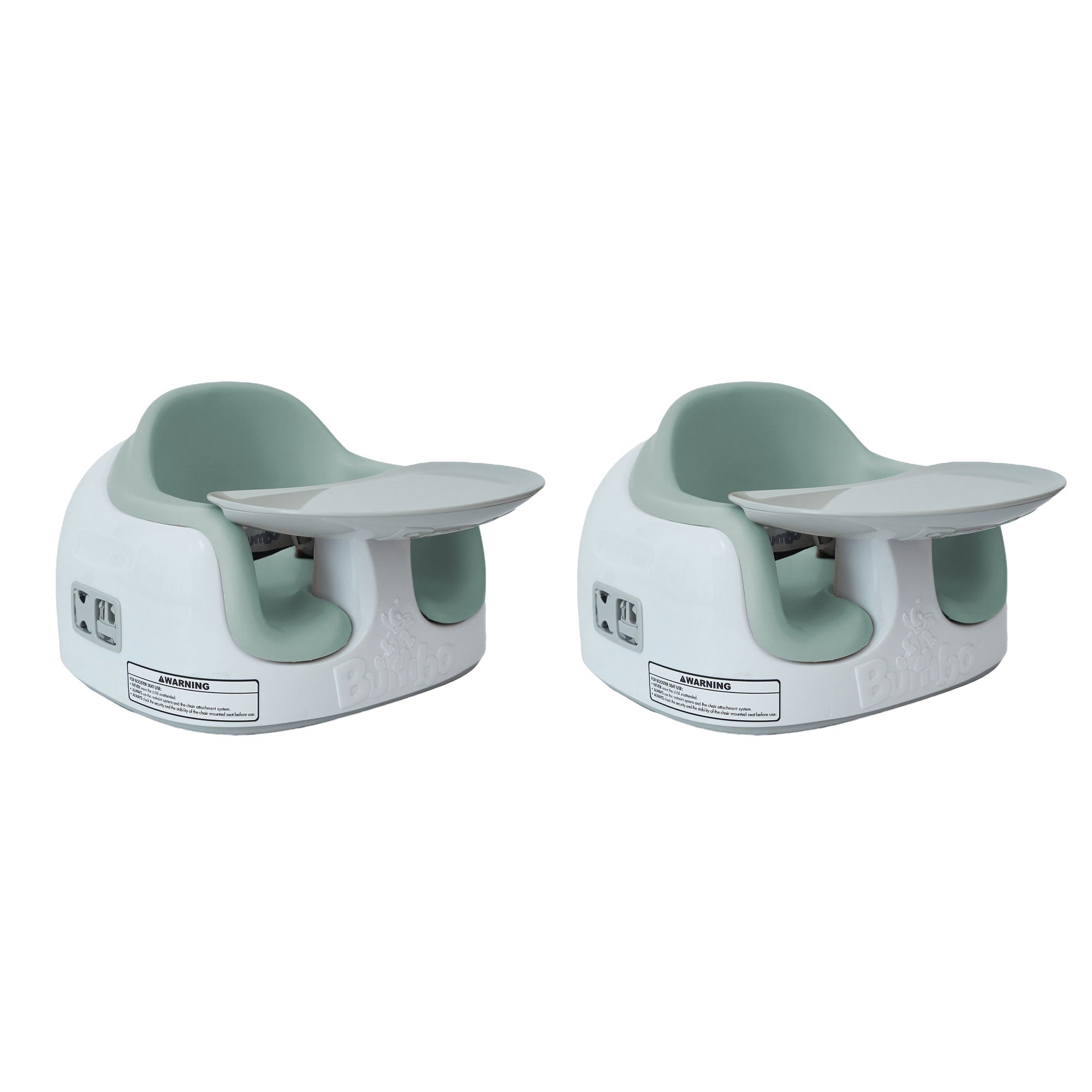 Bumbo Baby Toddler Adjustable 3-in-1 Booster Seat/High Chair, Agave, 2 Pack