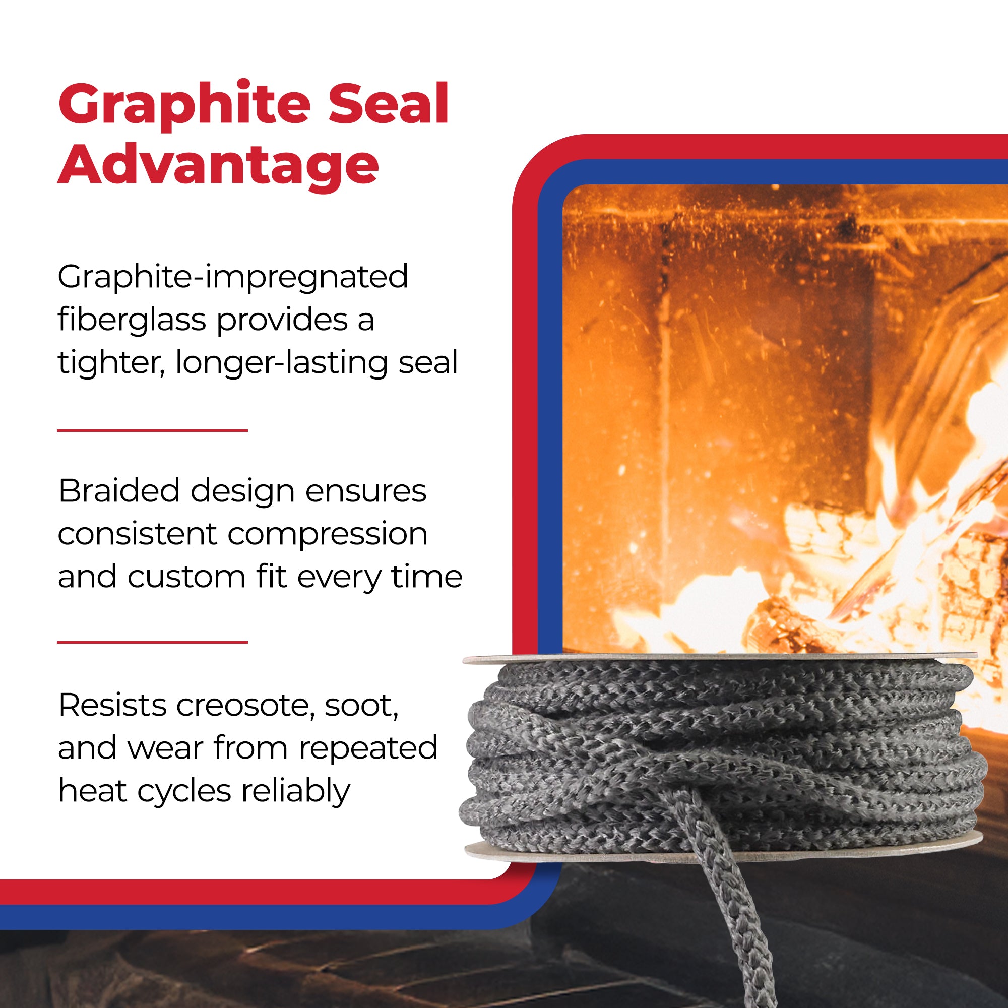 Rutland Grapho-Glas Graphite Impregnated Replacement Gasket Spool, 47-Inches
