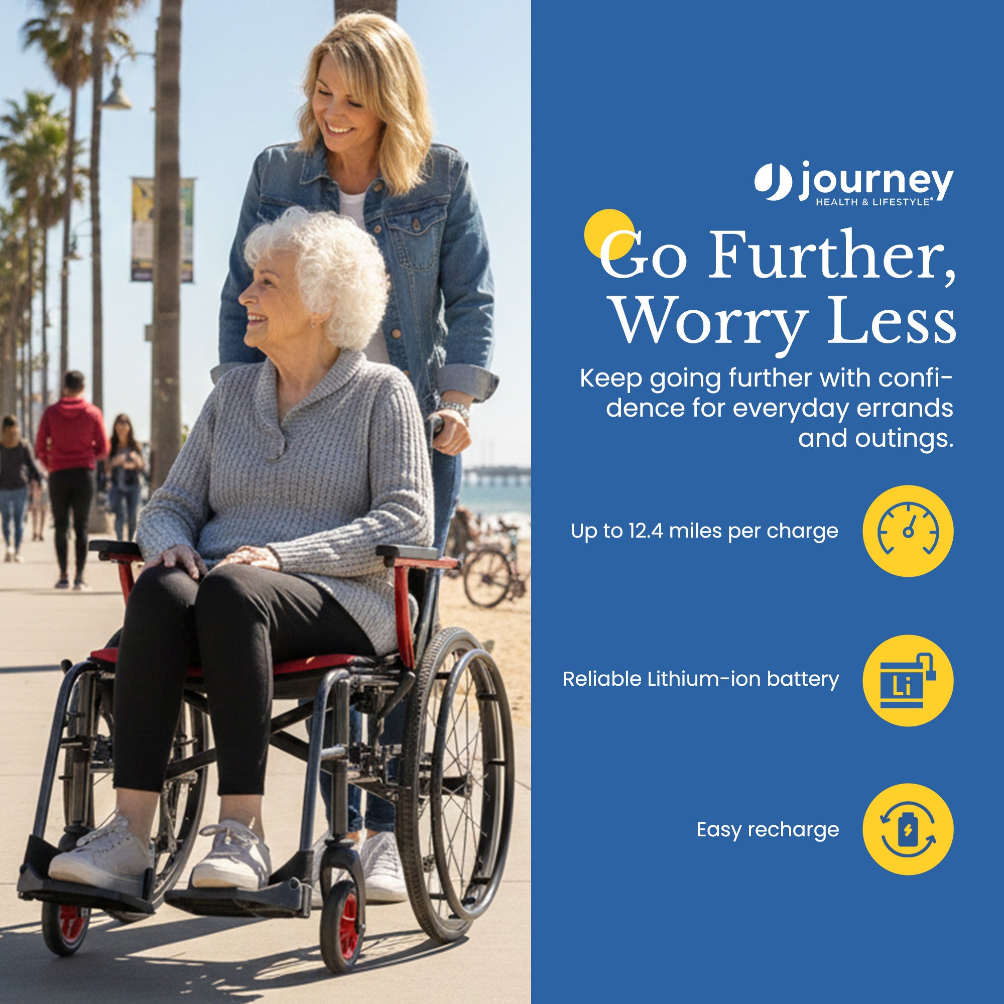 Journey SoLite C2 Ultra Lightweight Wheelchair, Foldable Manual Chair, Red