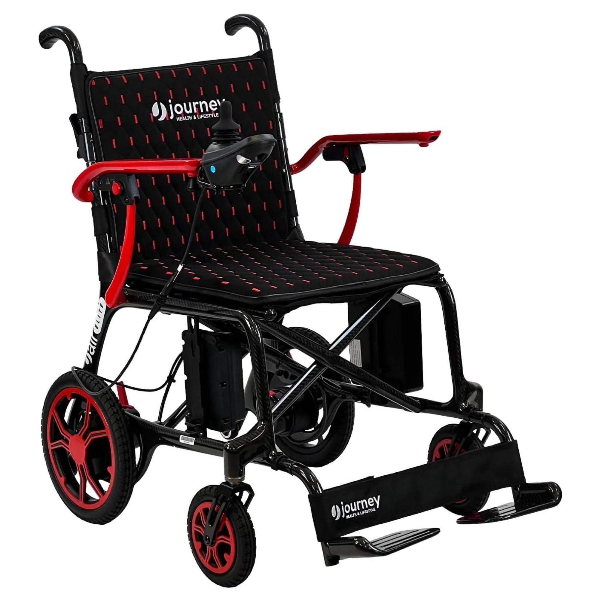 Journey Air Elite Lightweight Foldable Electric Power Chair for Adults, Red - VMInnovations
