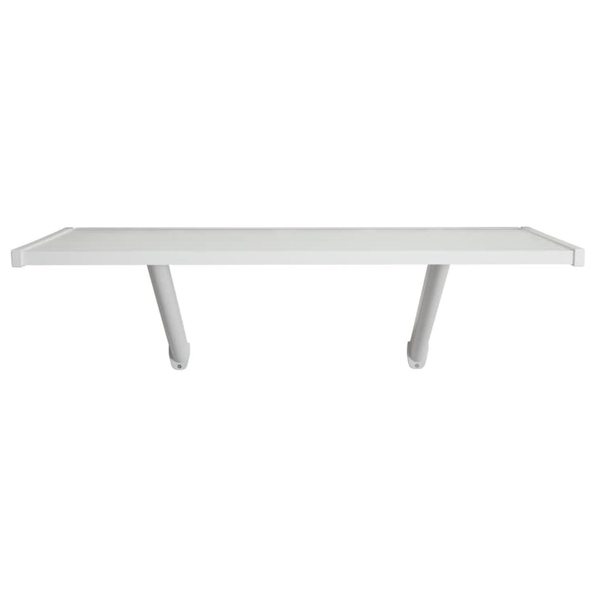 Rubbermaid 2 Pack 32" Premium Wood Wall Mounted Shelves Kit, 2 Tier Storage