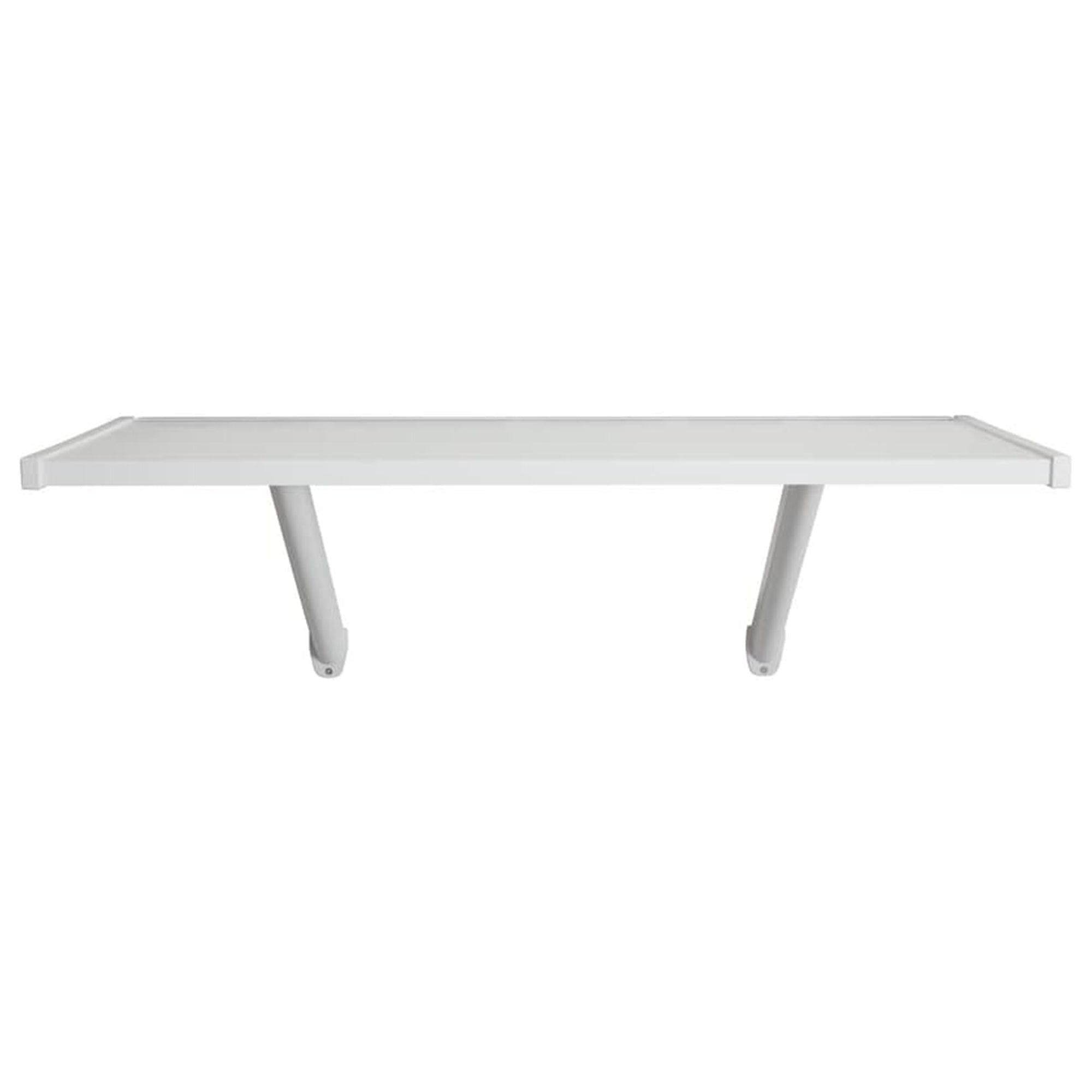 Rubbermaid 2 Pack 32" Premium Wood Wall Mounted Shelves Kit, 2 Tier Storage