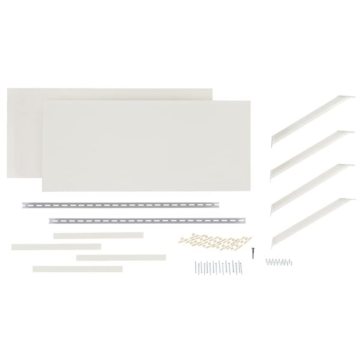 Rubbermaid 2 Pack 32" Premium Wood Wall Mounted Shelves Kit, 2 Tier Storage