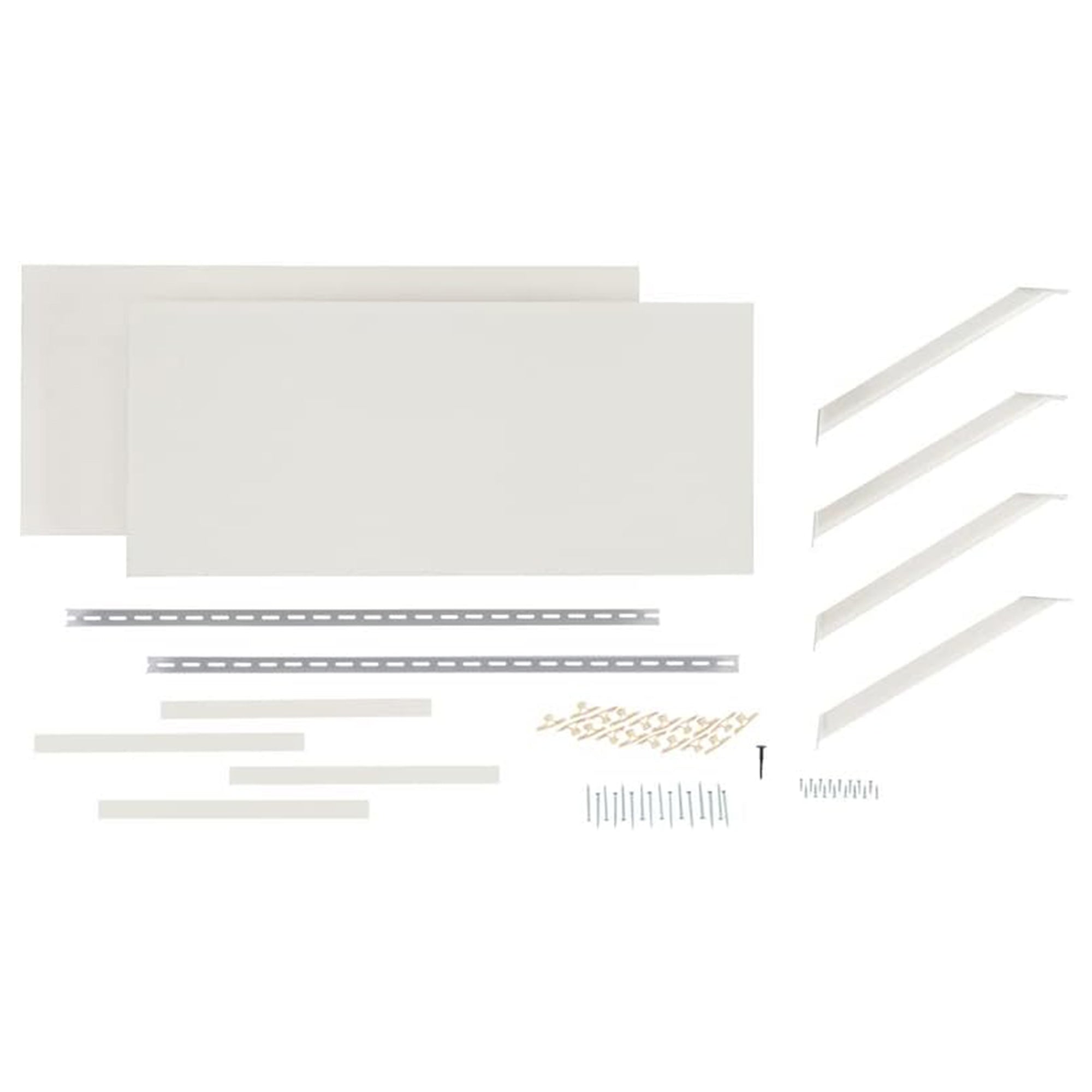 Rubbermaid 2 Pack 32" Premium Wood Wall Mounted Shelves Kit, 2 Tier Storage