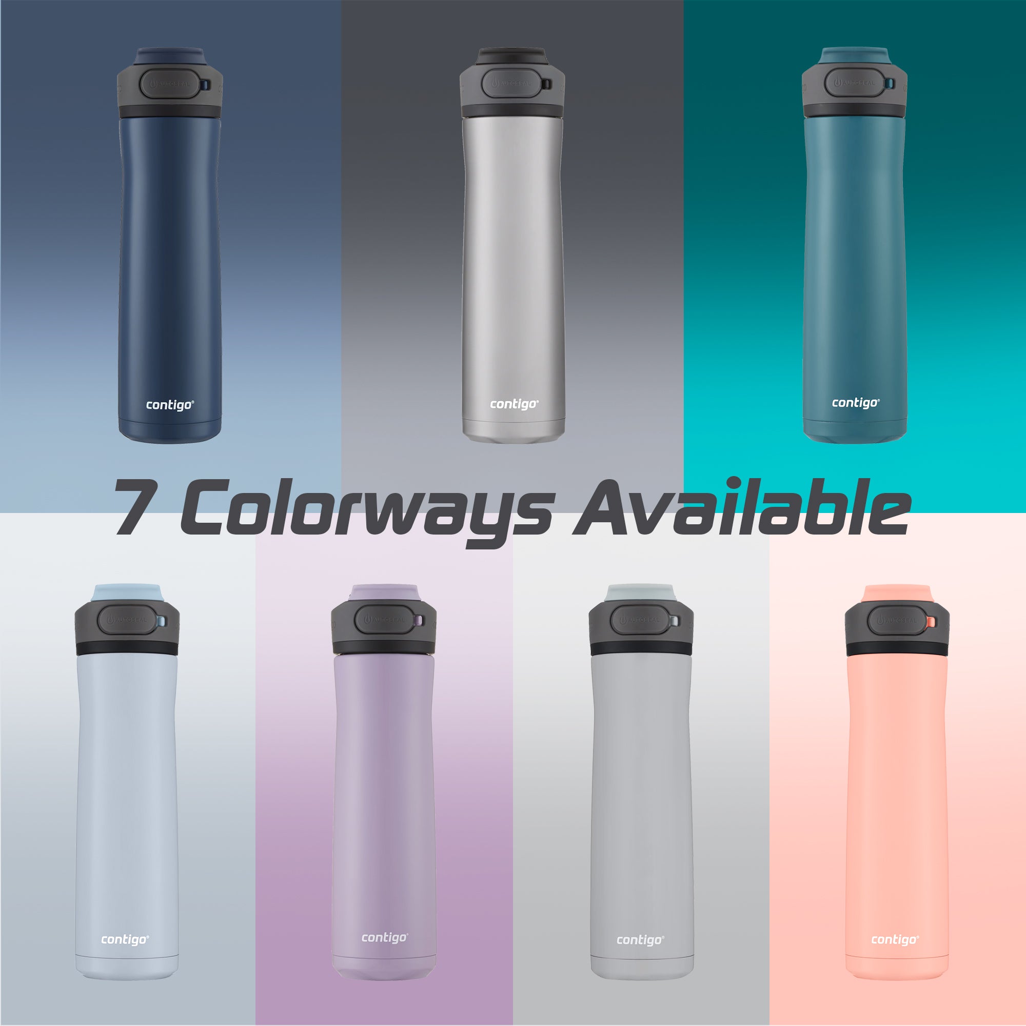 Contigo Cortland Chill 2.0 Stainless Steel Water Bottle with AUTOPOP Lid, 24 Oz