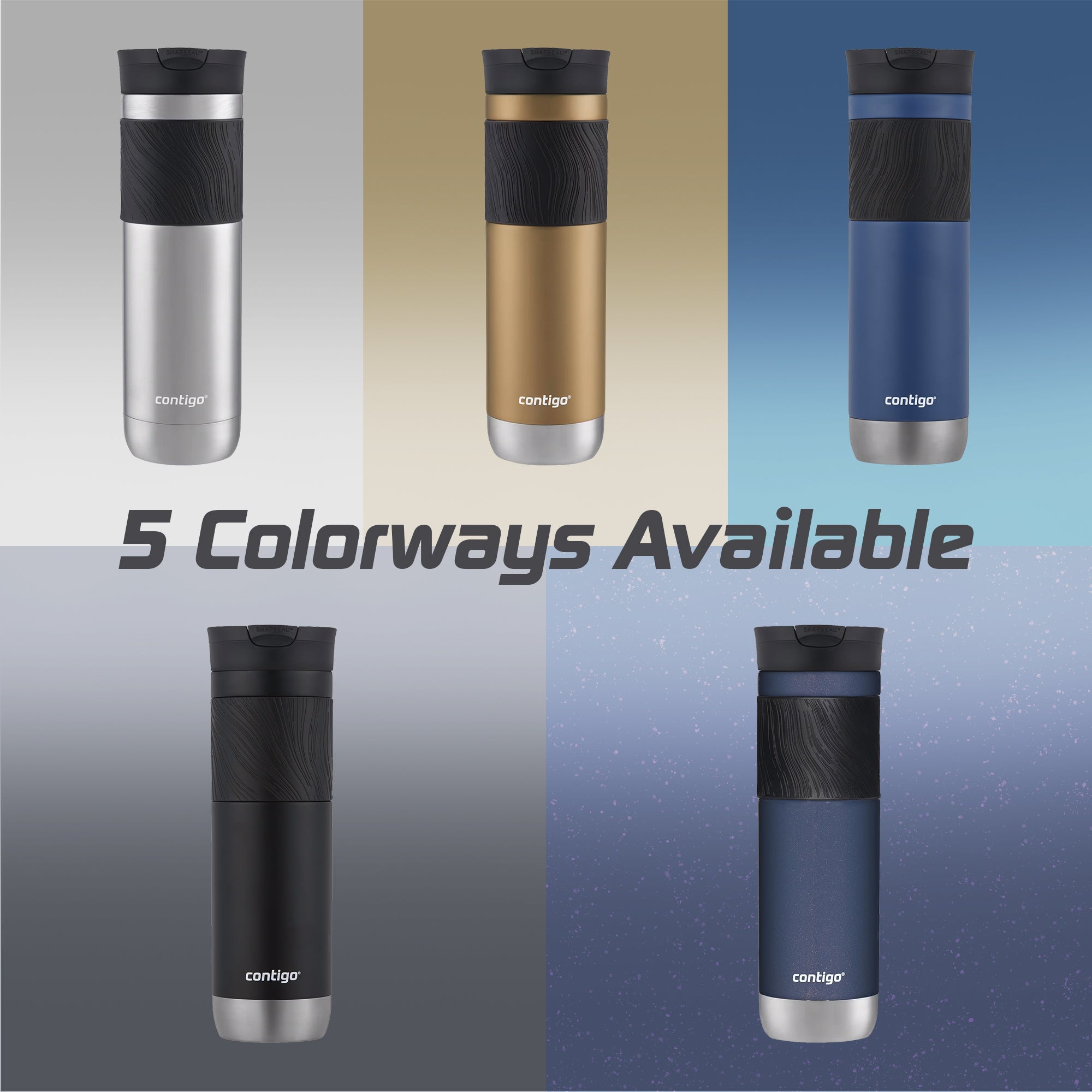 Contigo Byron 2.0 Stainless Steel Travel Mug with SNAPSEAL Lid & Grip, 24 Ounces - VMInnovations