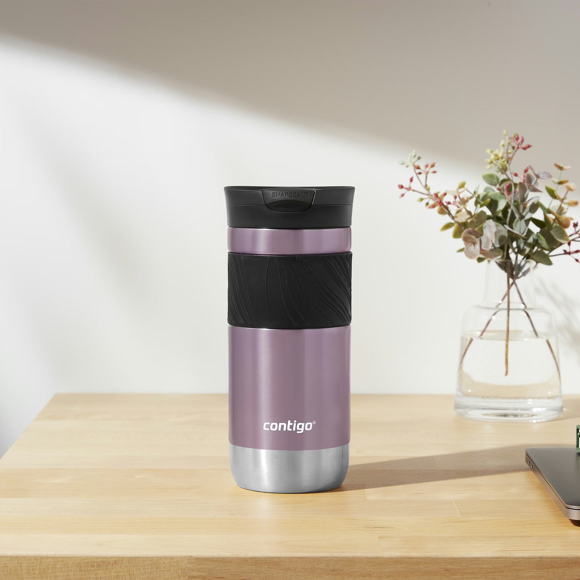 Contigo Byron 2.0 Stainless Steel Travel Mug with SNAPSEAL Lid & Grip, 16 Ounces