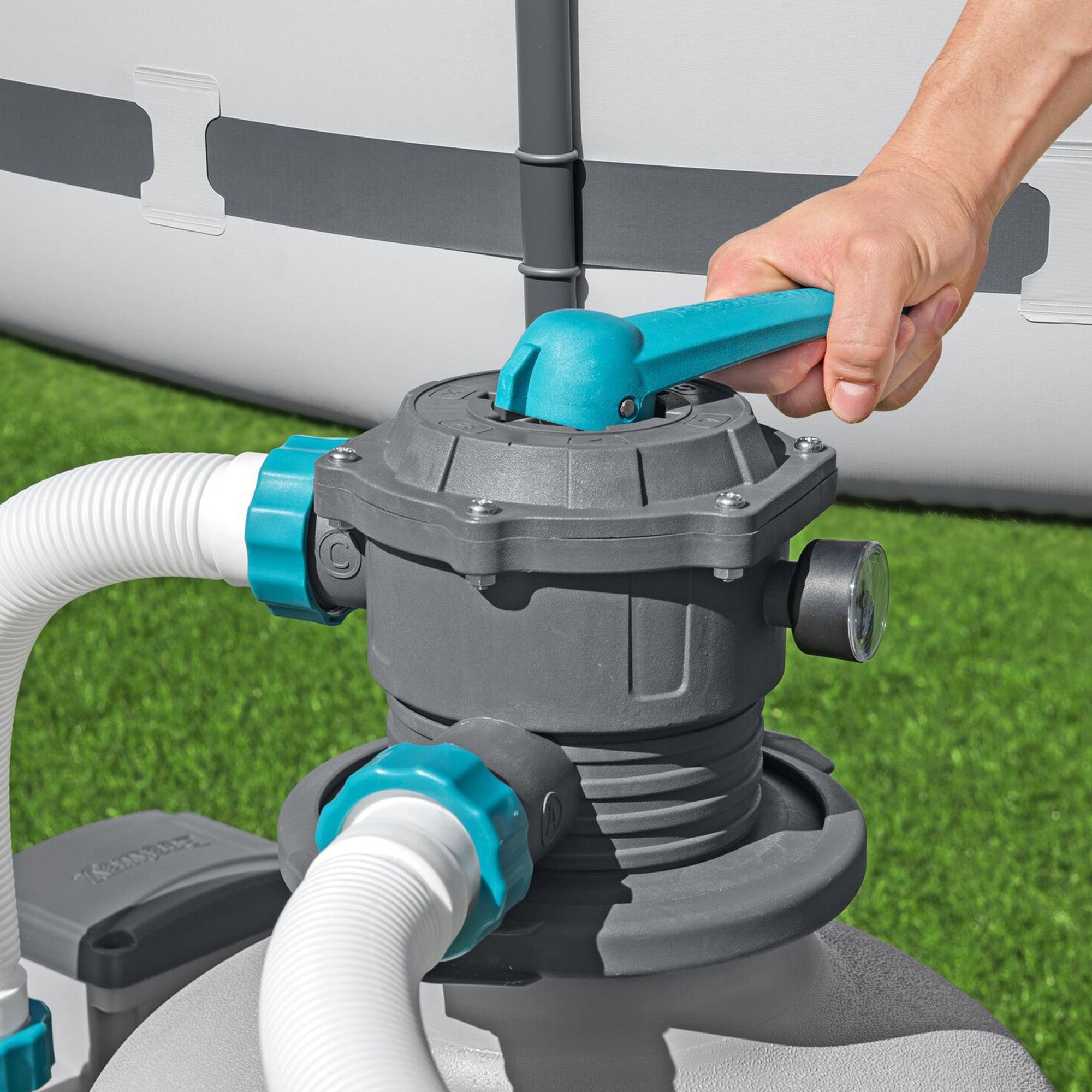 Bestway 3,000 Gallon Sand Filter Pump for Above Ground Outdoor Swimming Pools