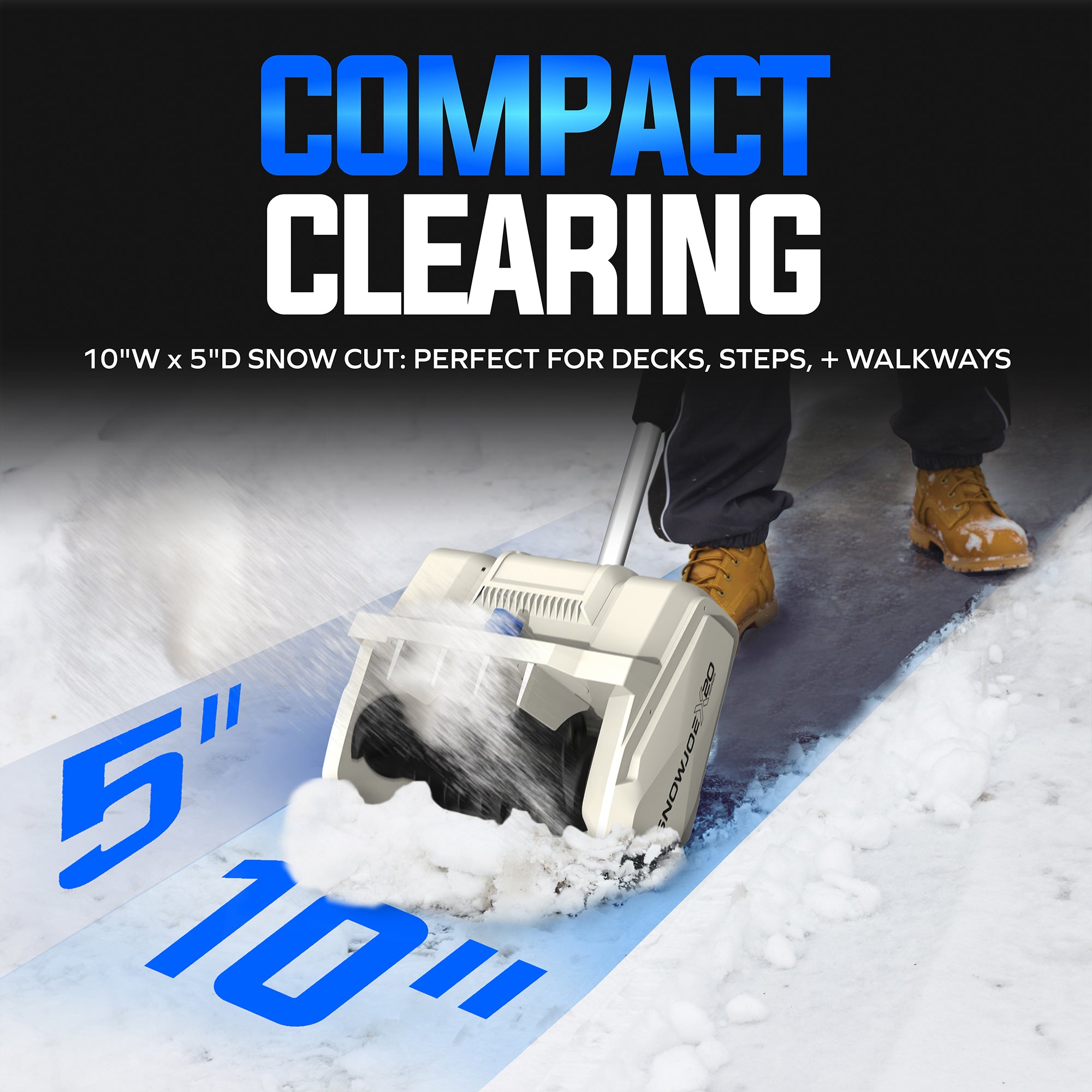 Snow Joe Cordless Snow Shovel Kit with 10" Wide x 5" Deep Snow Cut, (For Parts) - VMInnovations