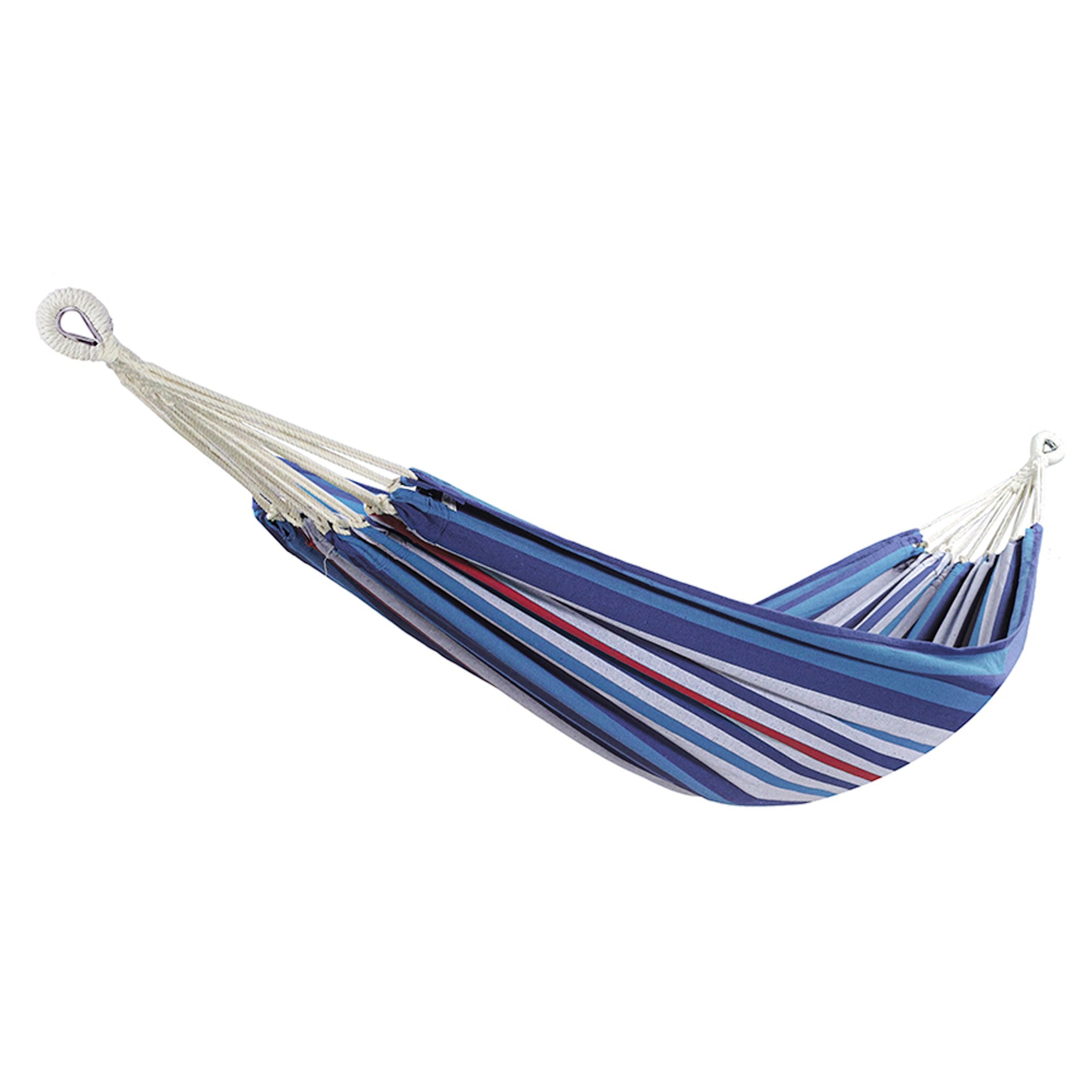 Bliss Hammocks Single Hammock with Rope Loops & Tree Straps, 220 lb, Patriot - VMInnovations