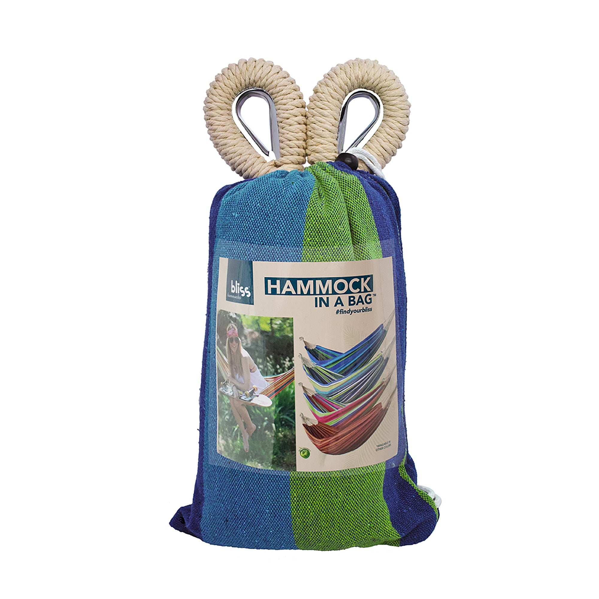 Bliss Hammocks Single Hammock w/Rope Loops & Tree Straps, 220 lb (Open Box)