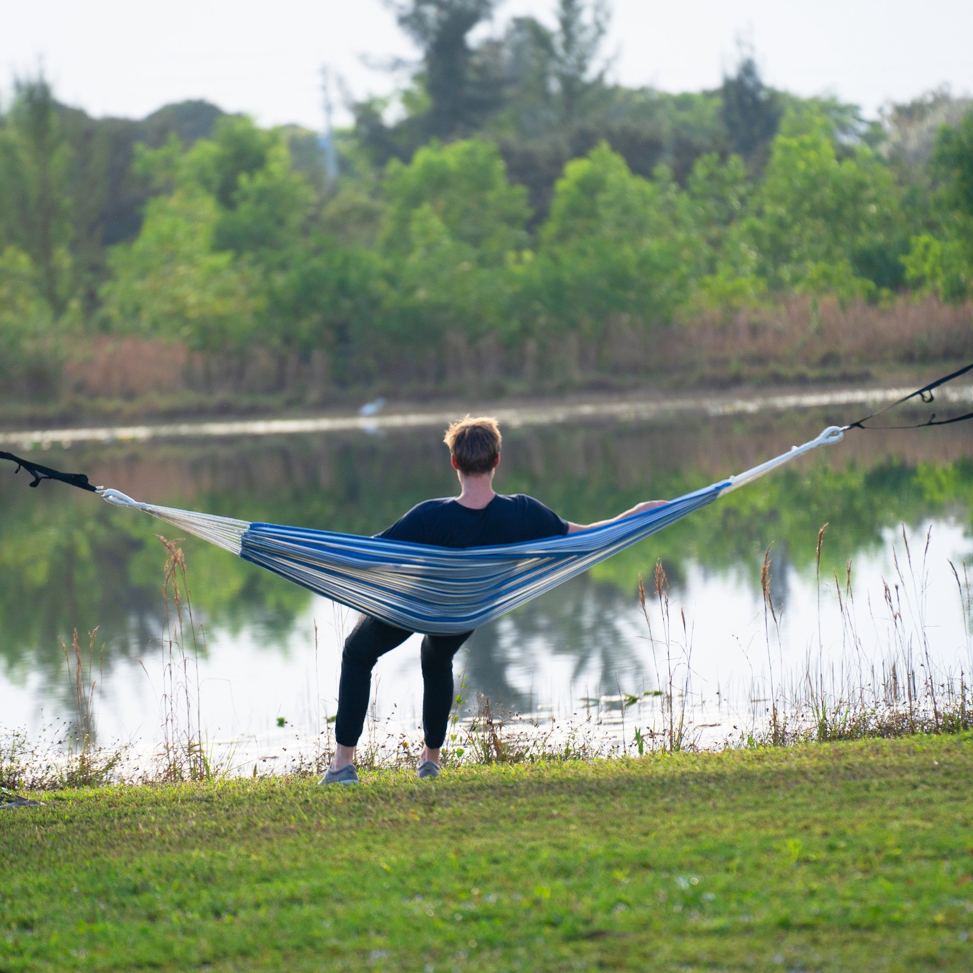 Bliss Hammocks Single Hammock with Rope Loops & Tree Straps, 220 lb, (Open Box)