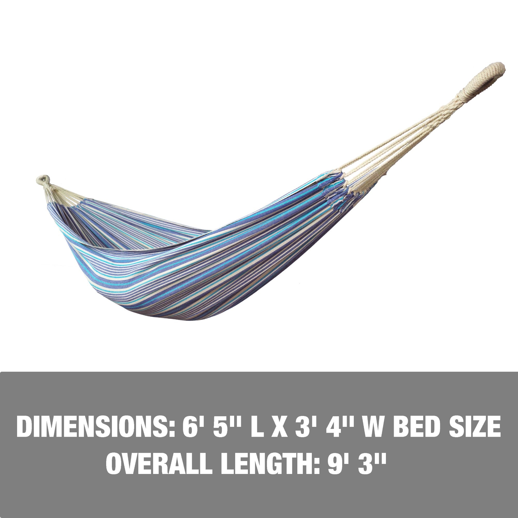 Bliss Hammocks Single Hammock with Rope Loops & Tree Straps, 220 lb, (Open Box)